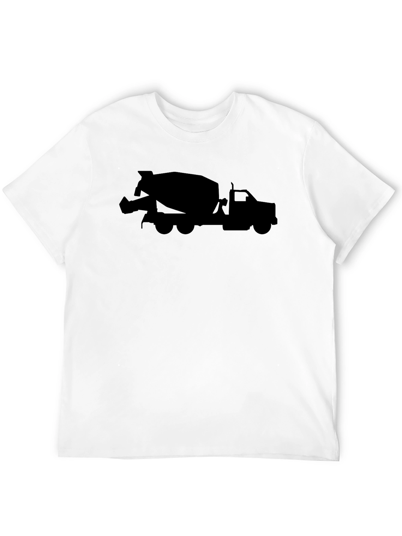 Cement Mixer Truck Graphic Tee - Black Cotton