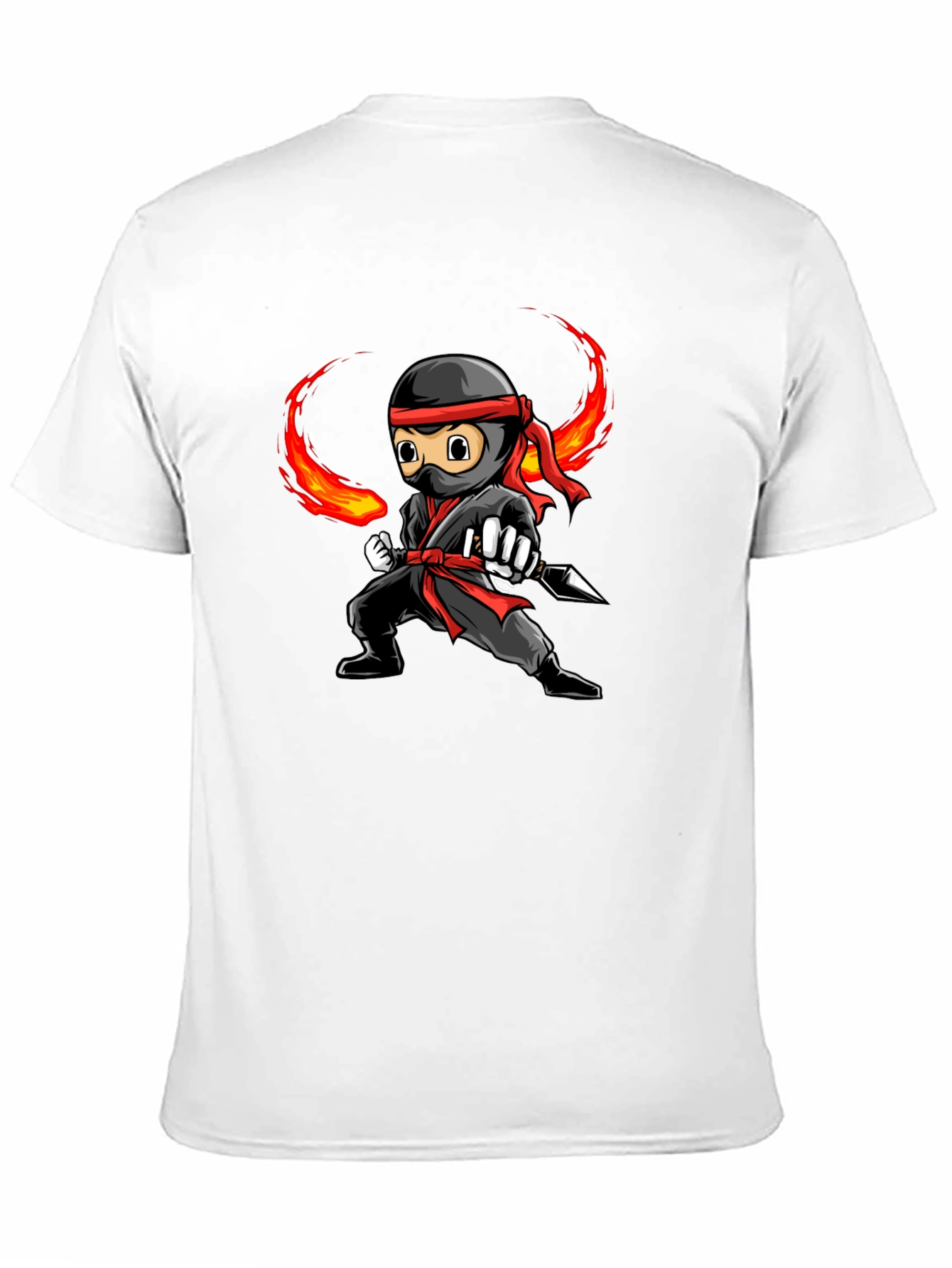 Ninja Graphic Tee - Black Cotton T-Shirt