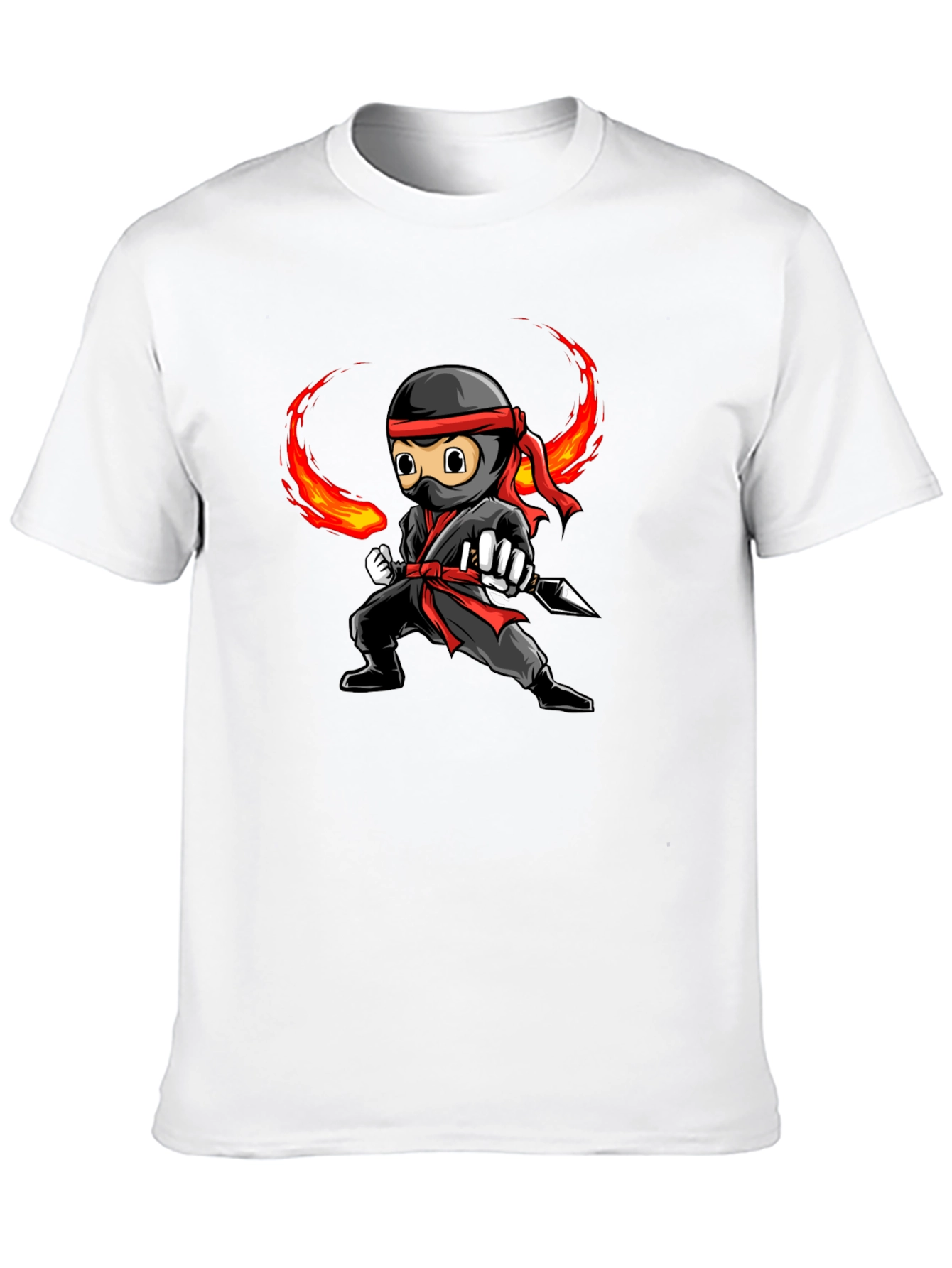 Ninja Graphic Tee - Black Cotton T-Shirt