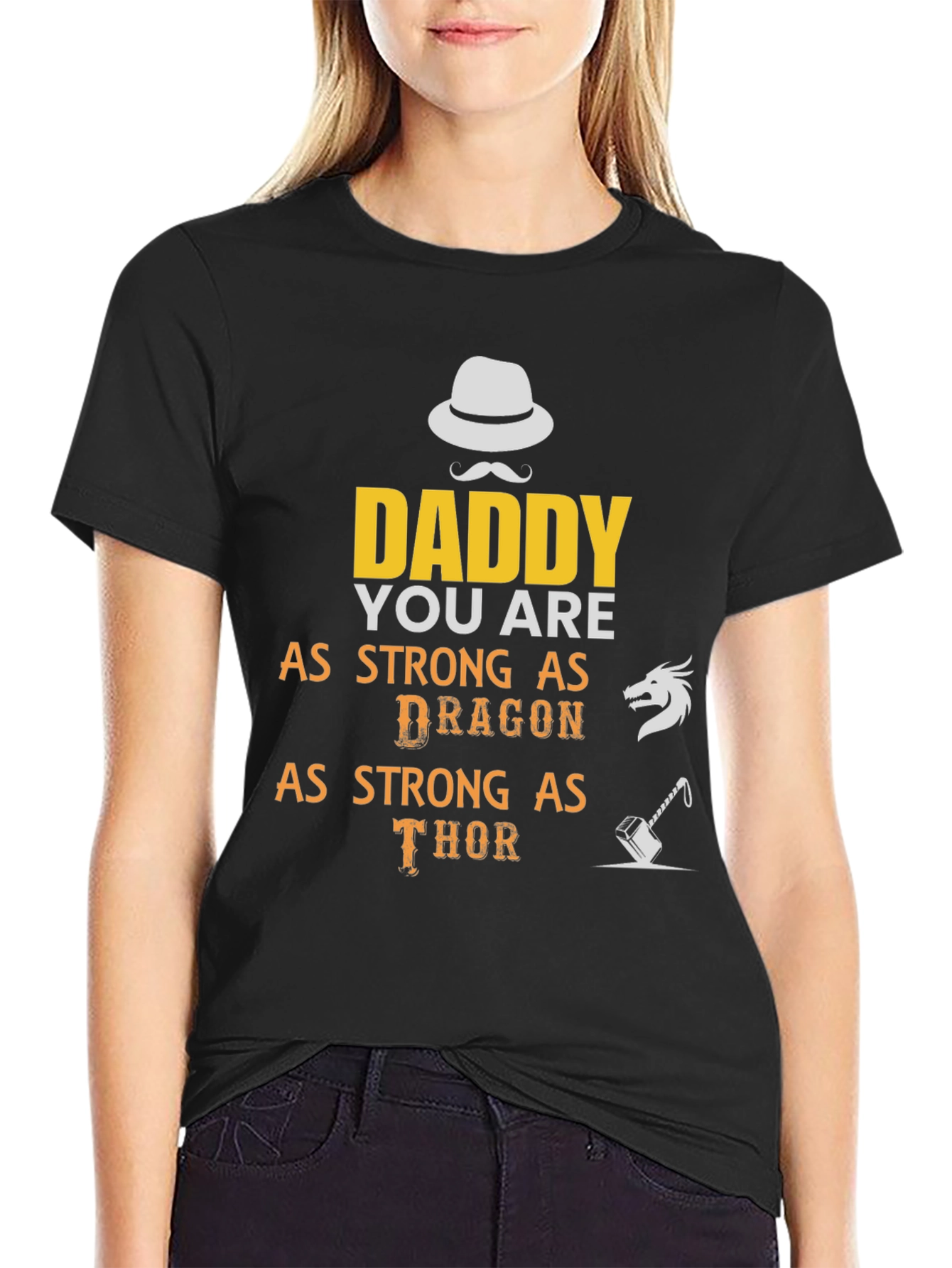 Daddy Strong As Dragon & Thor T-Shirt