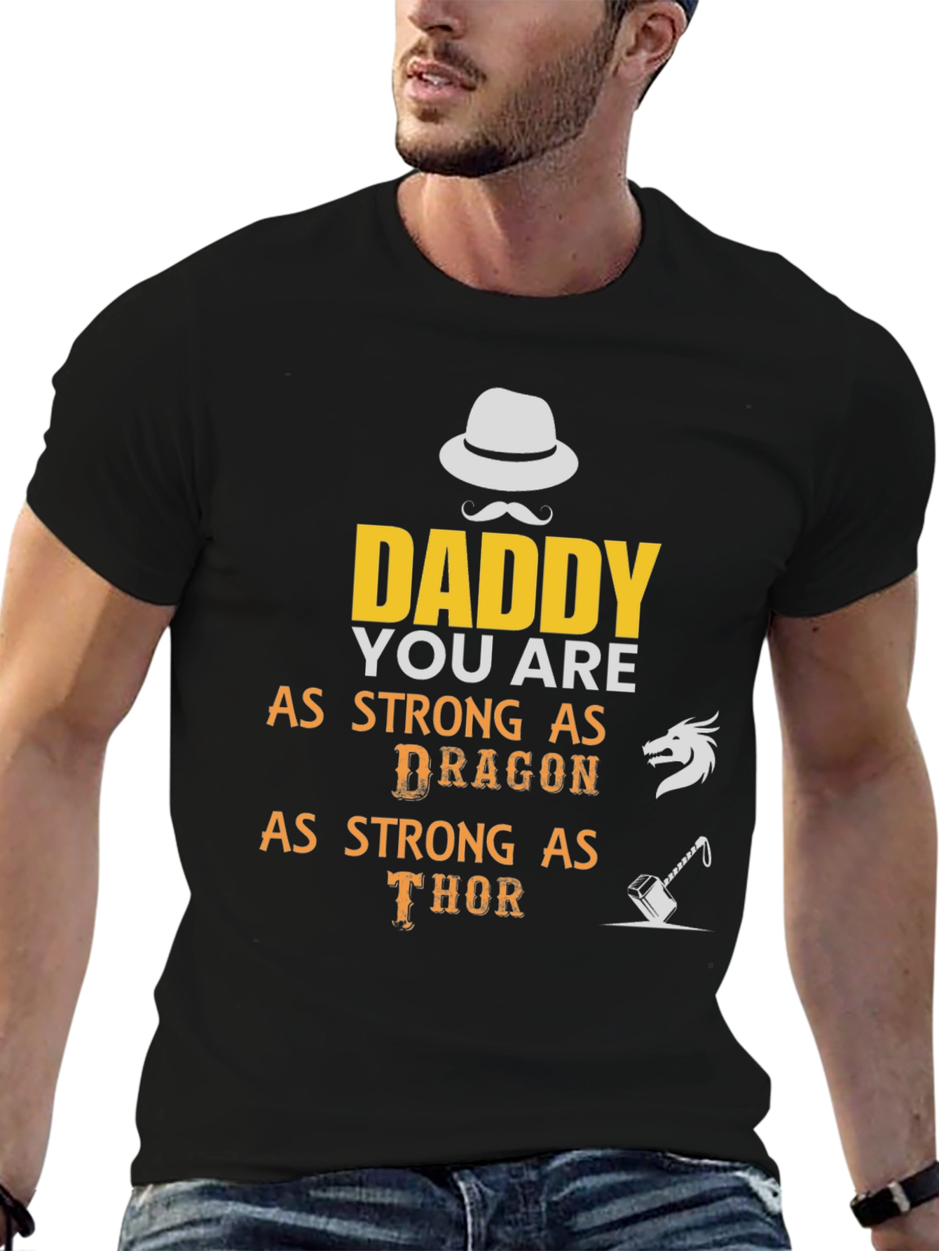 Daddy Strong As Dragon & Thor T-Shirt