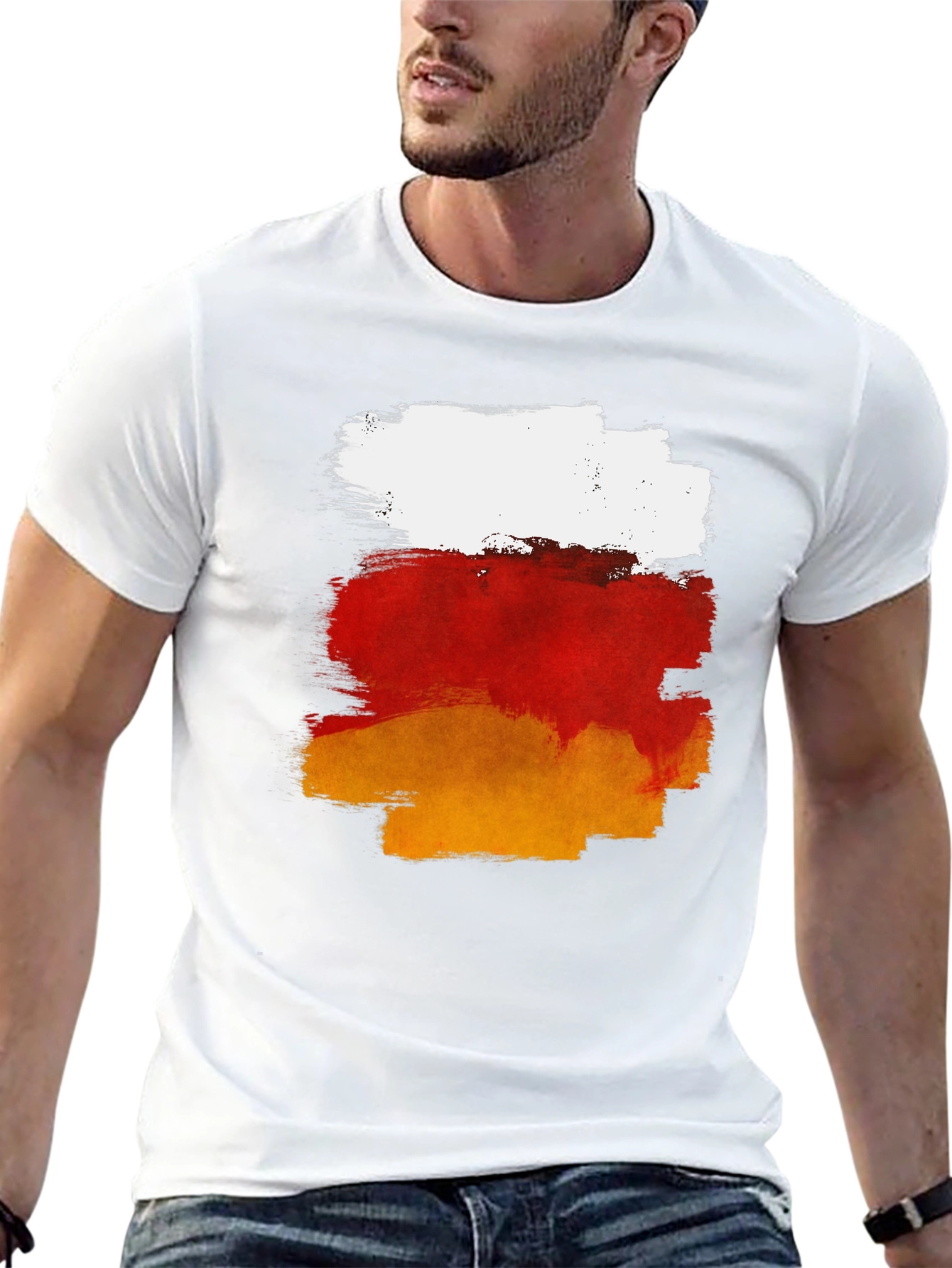 Abstract Brush Stroke Graphic T-Shirt
