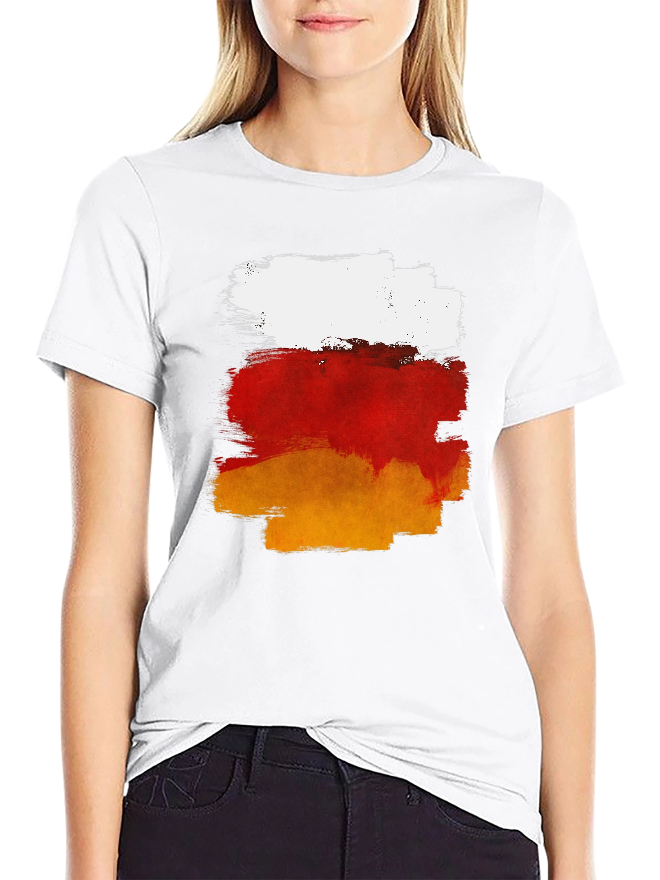 Abstract Brush Stroke Graphic T-Shirt