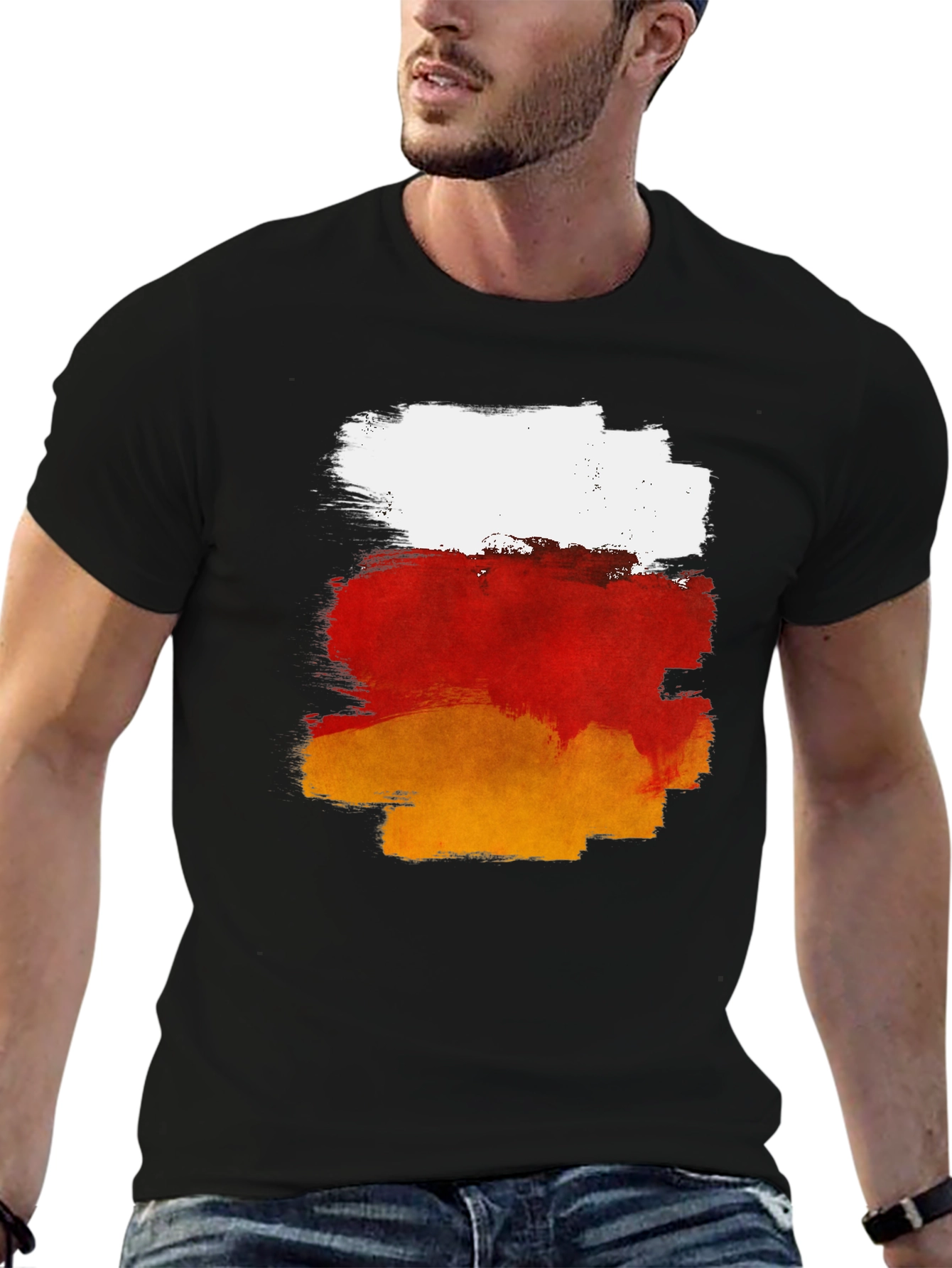 Abstract Brush Stroke Graphic T-Shirt