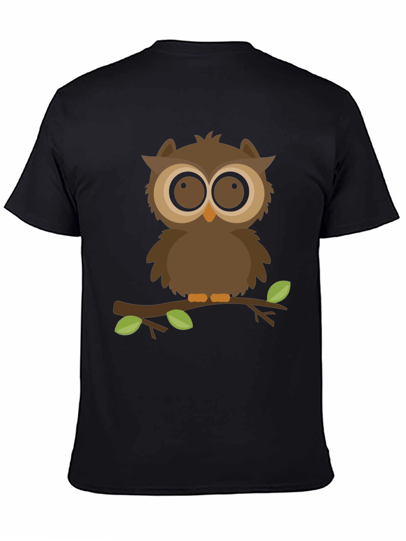 Owl Graphic Black T-Shirt - Nature Lover Tee