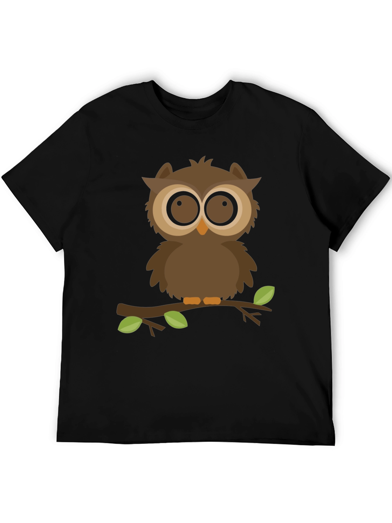 Owl Graphic Black T-Shirt - Nature Lover Tee