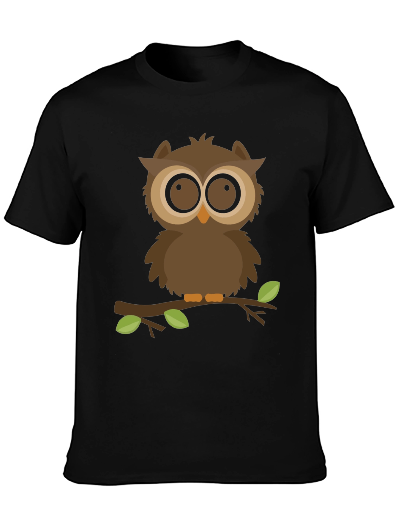 Owl Graphic Black T-Shirt - Nature Lover Tee