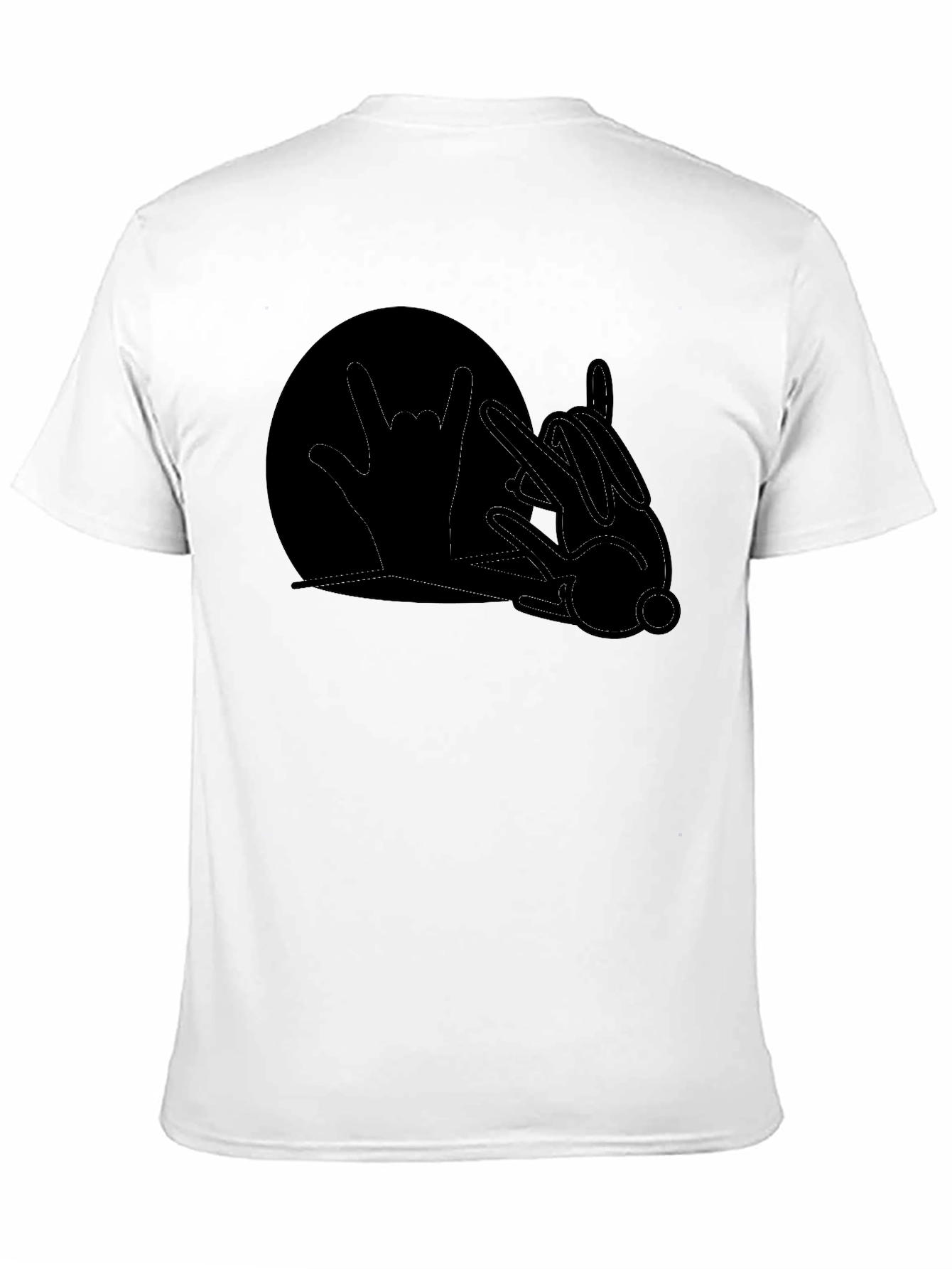 Rock On Rabbit T-Shirt - Black Cotton Graphic Tee
