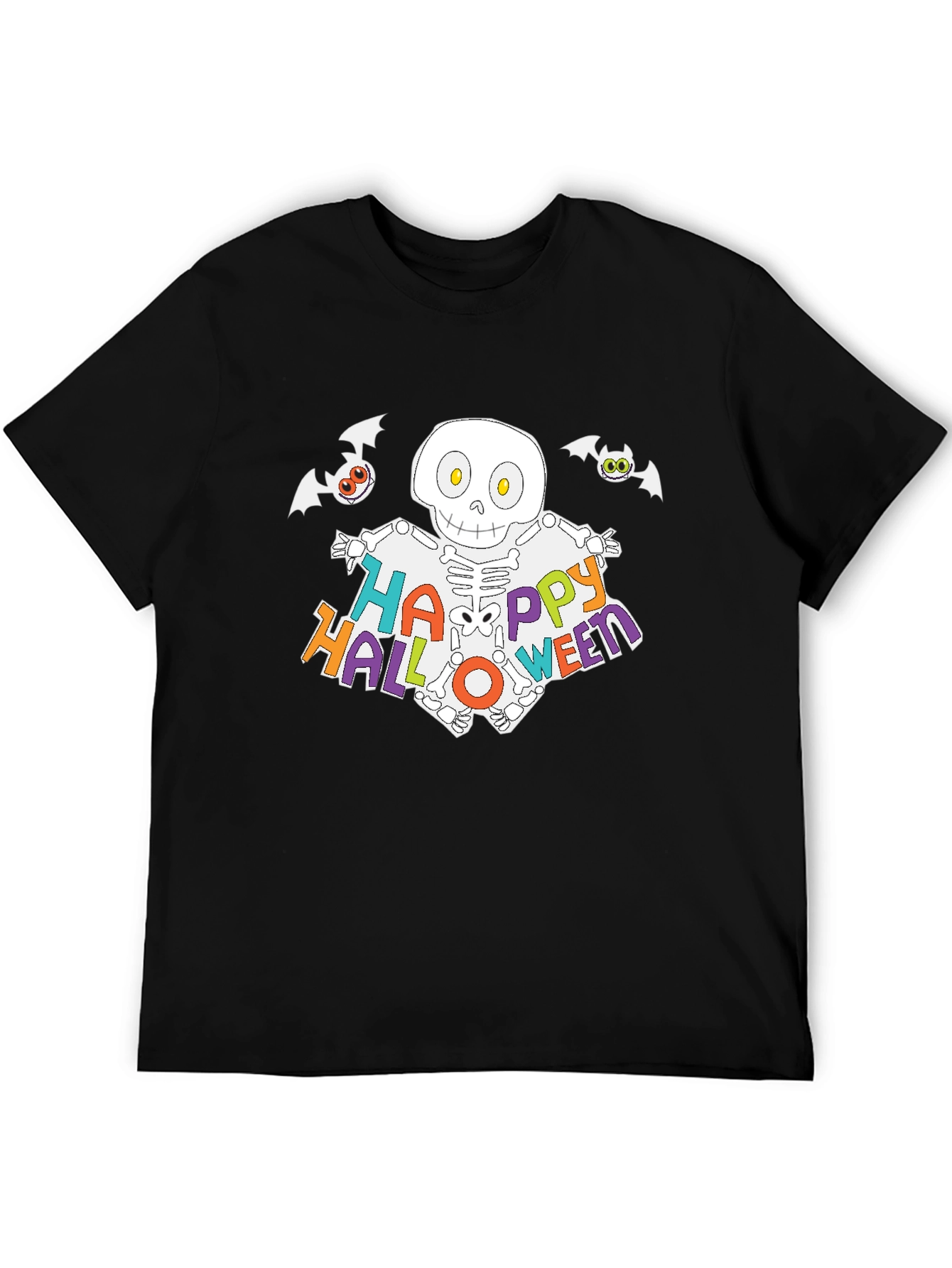Happy Halloween Skeleton Graphic T-Shirt
