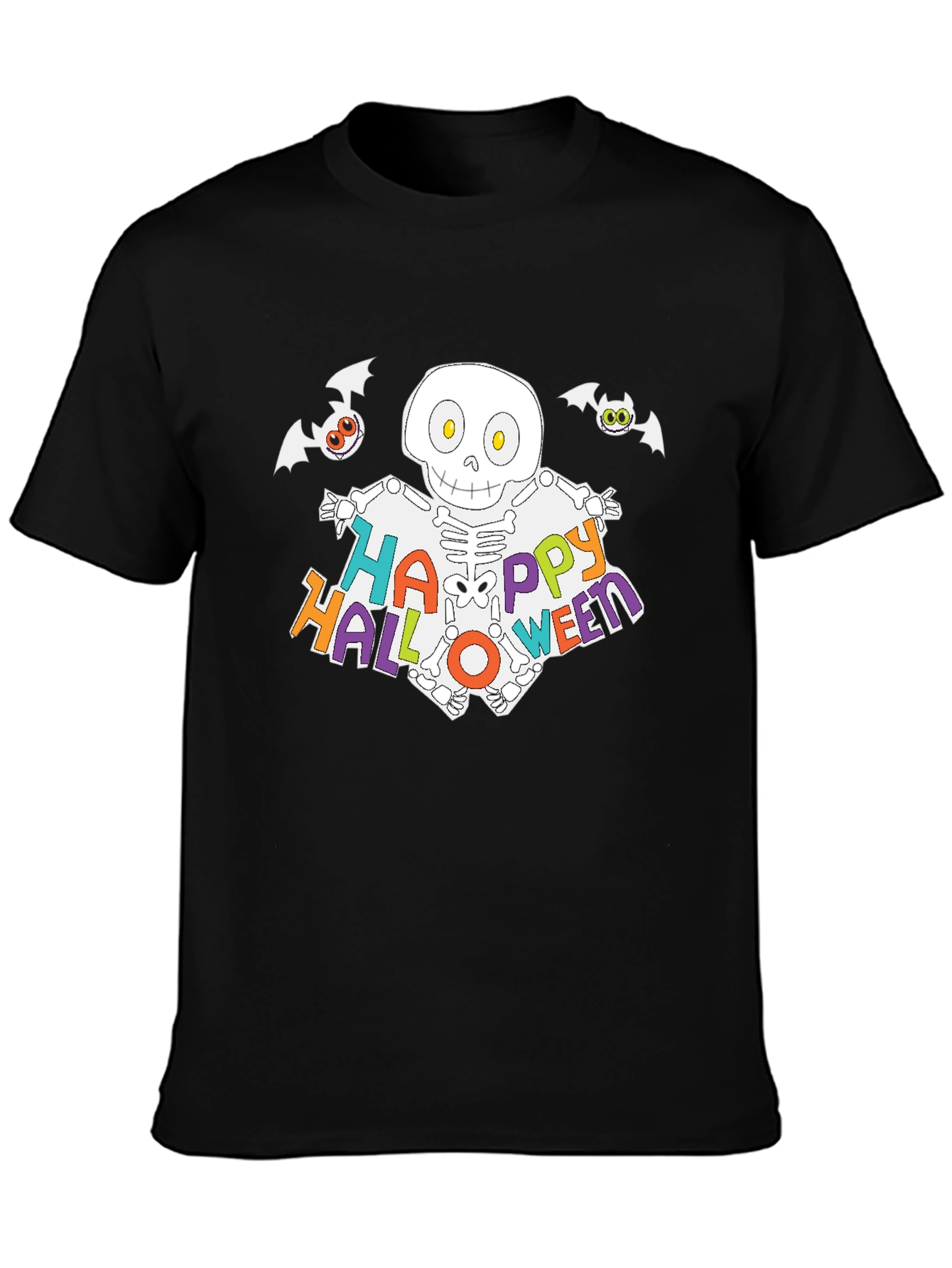 Happy Halloween Skeleton Graphic T-Shirt