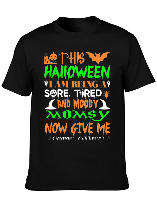 Halloween Mom T-Shirt: Sore Tired & Moody Graphic Tee