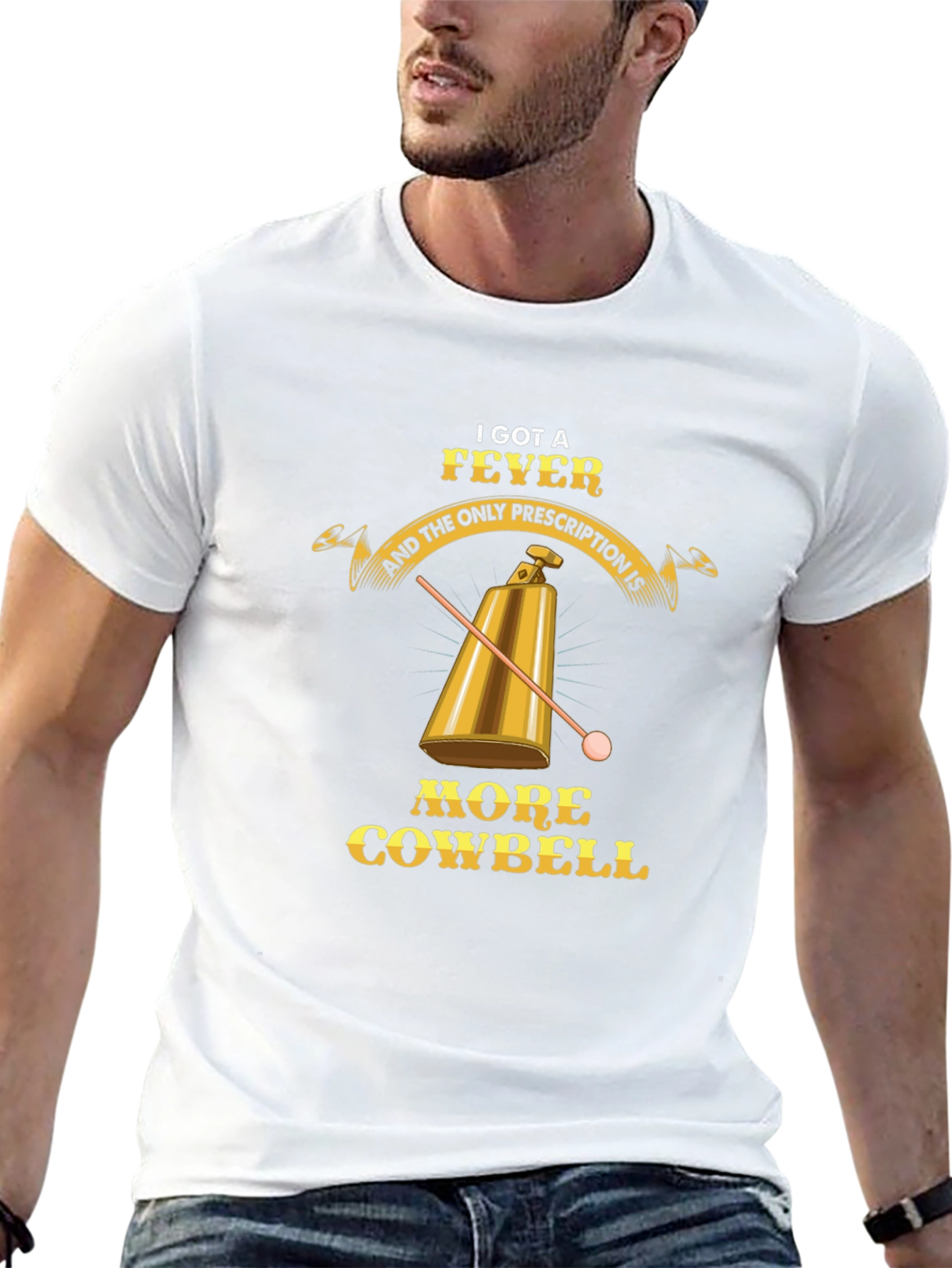 More Cowbell T-Shirt - Comedy Fever Cure