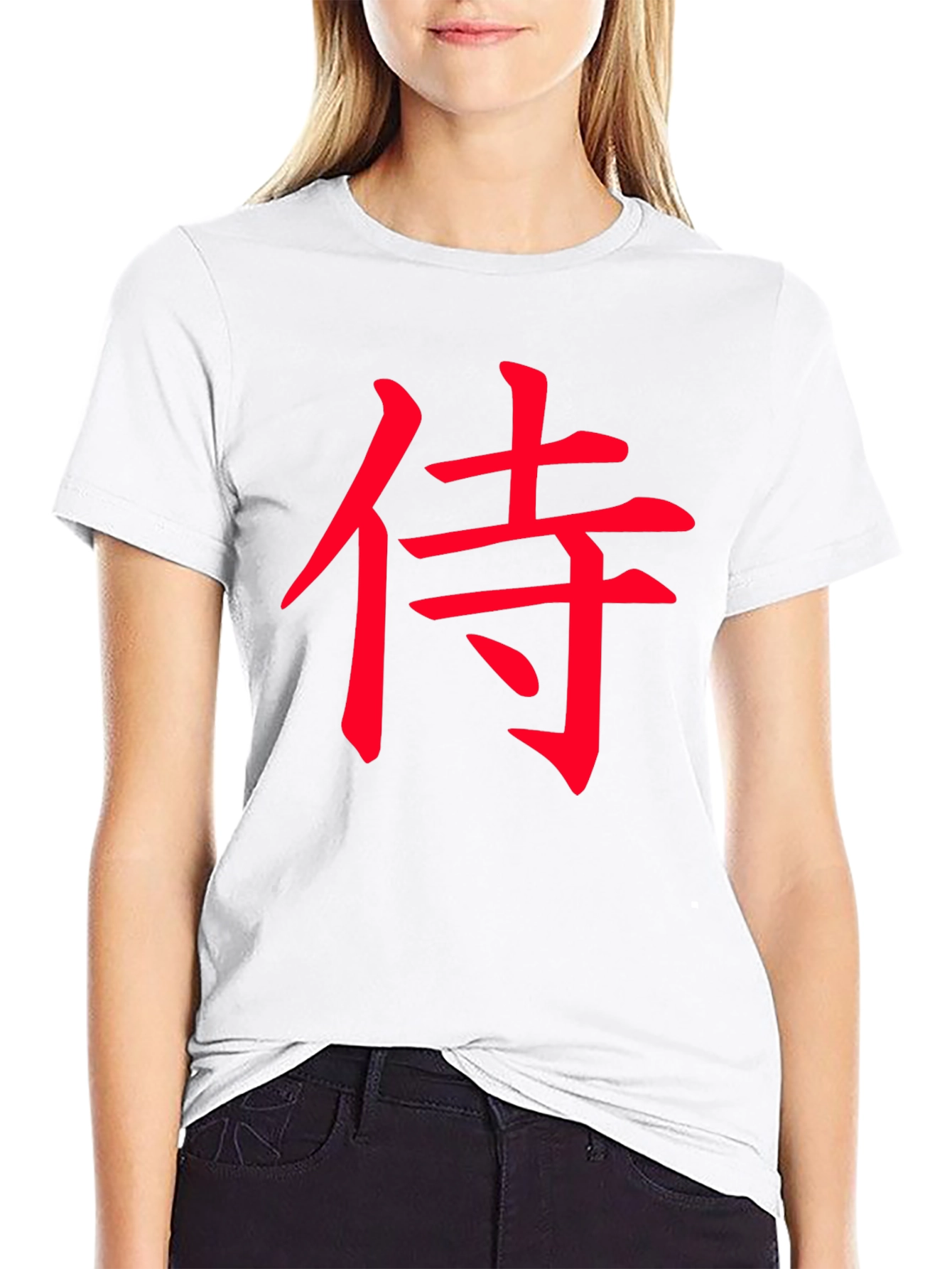 Samurai Kanji Graphic T-Shirt - Black
