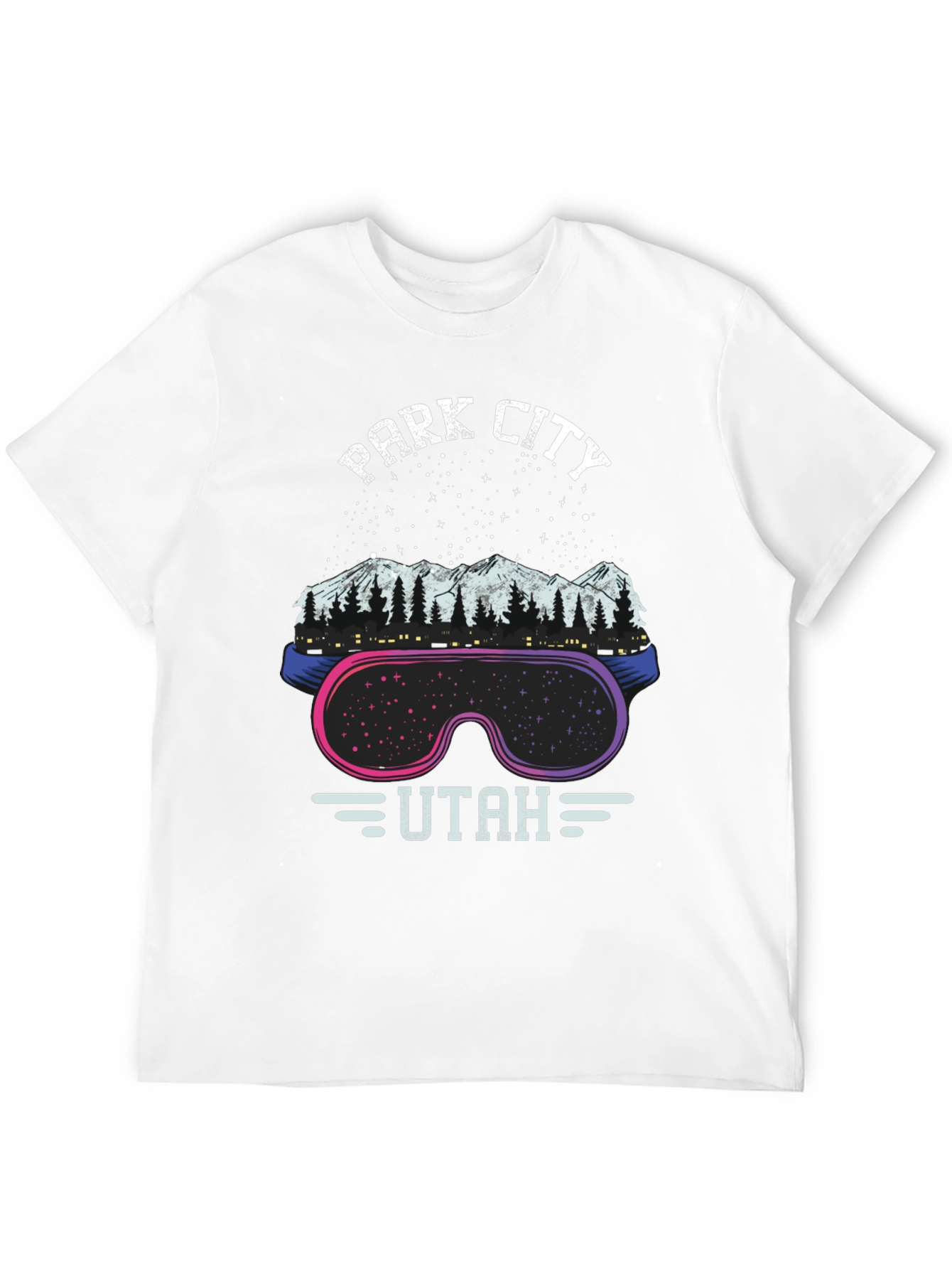 Park City Utah T-Shirt - Mountain Goggles Design