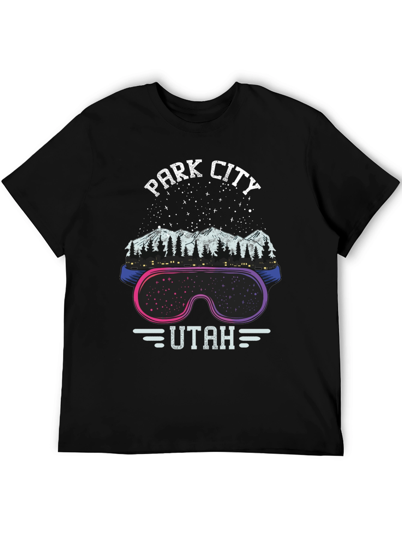 Park City Utah T-Shirt - Mountain Goggles Design