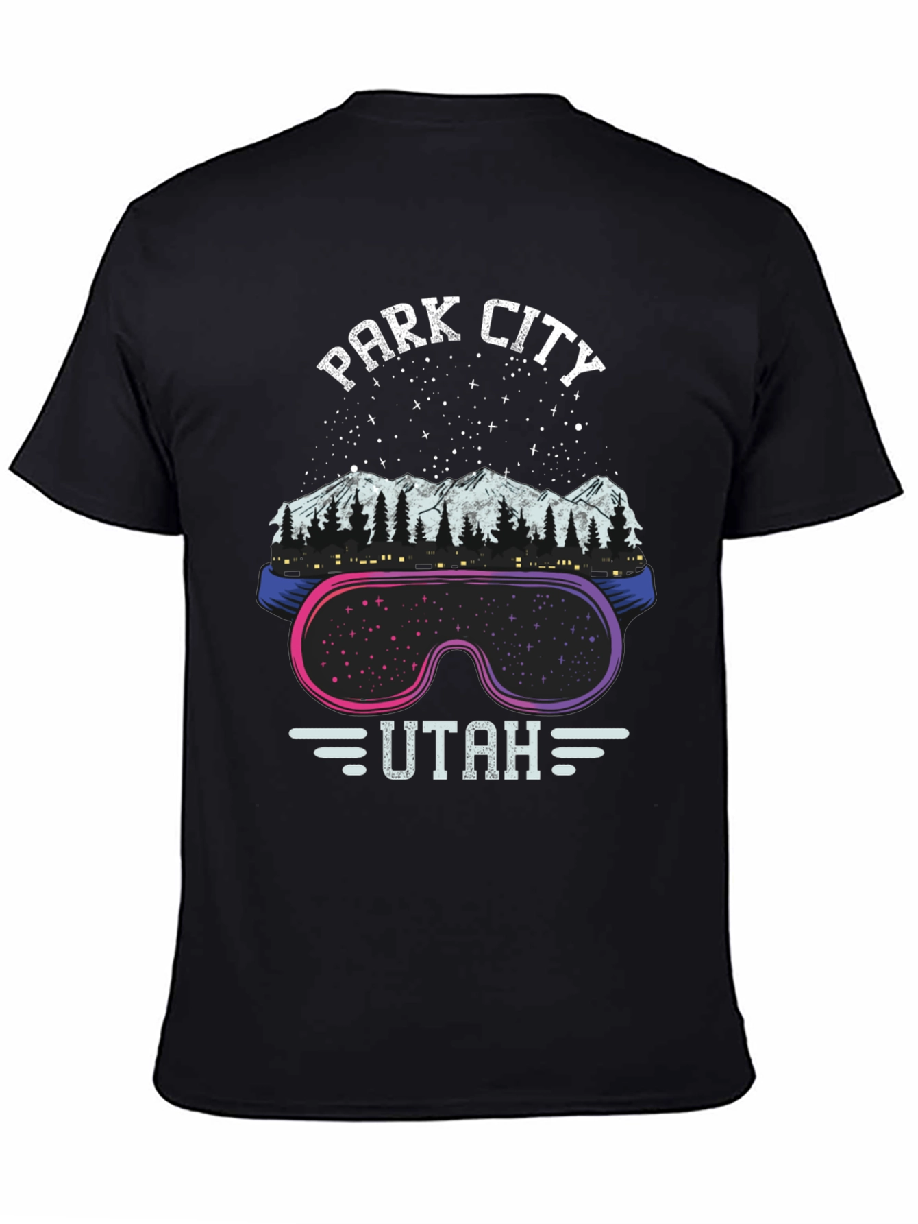 Park City Utah T-Shirt - Mountain Goggles Design