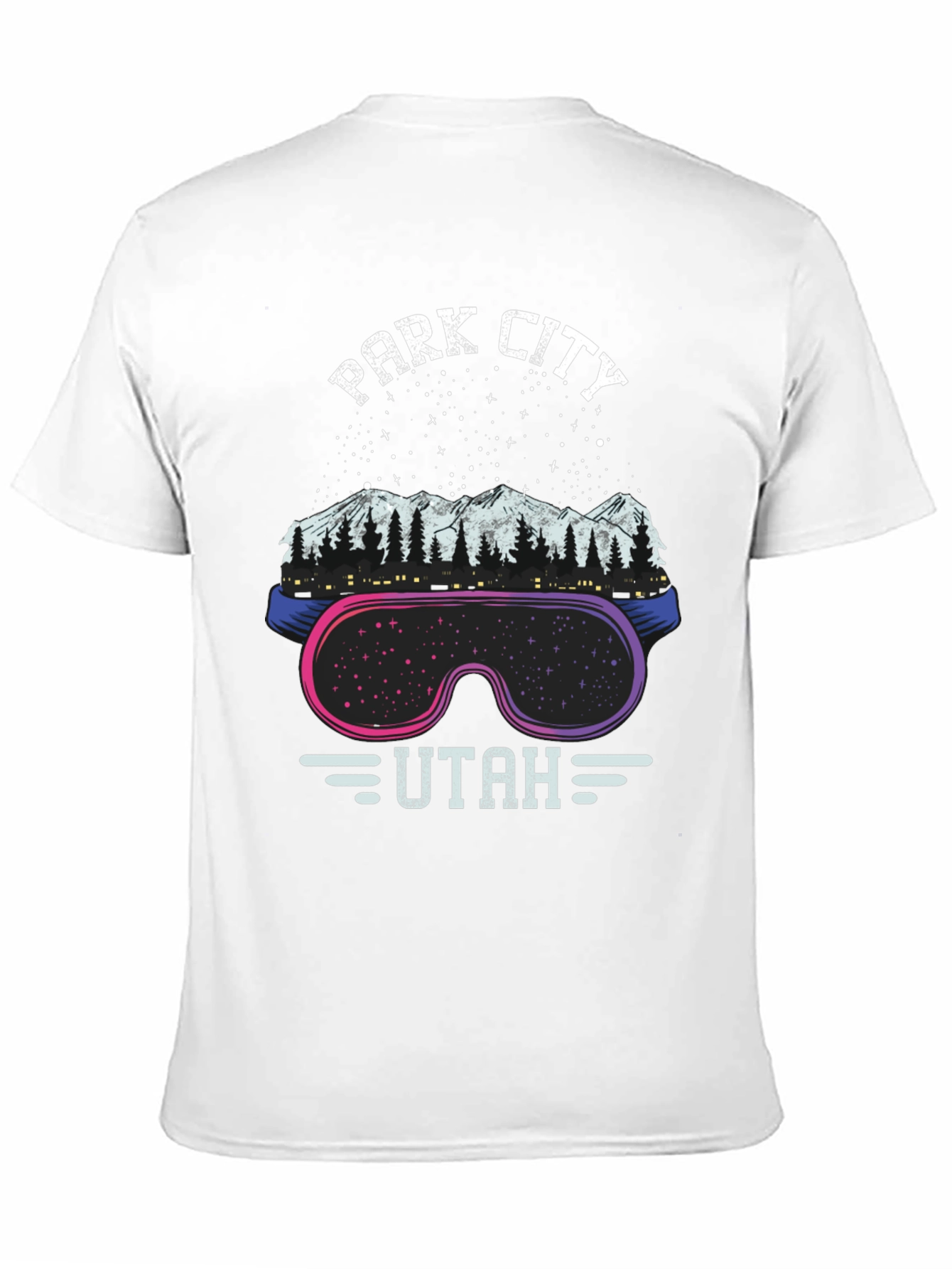 Park City Utah T-Shirt - Mountain Goggles Design