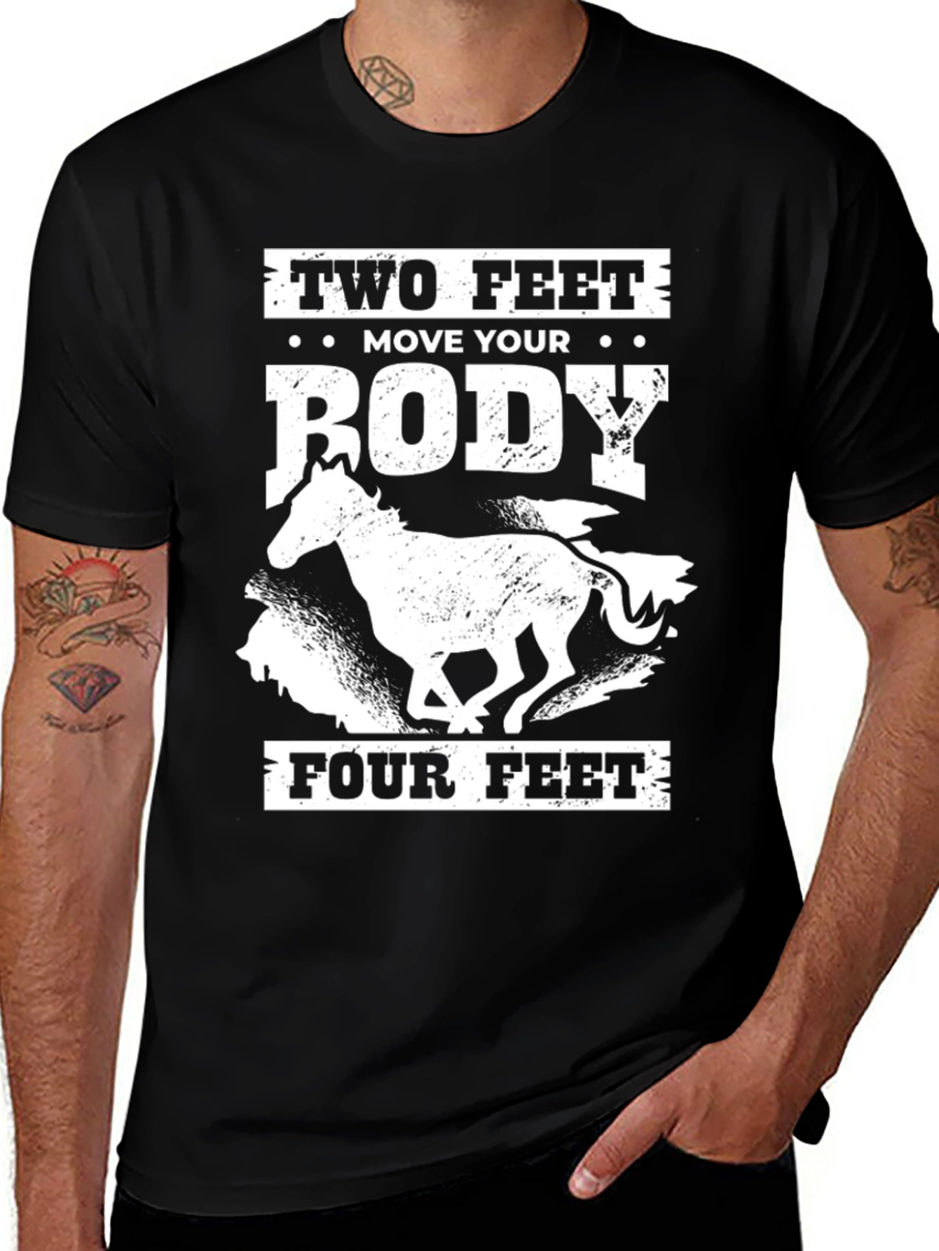 Two Feet Move Your Body Four Feet T-Shirt