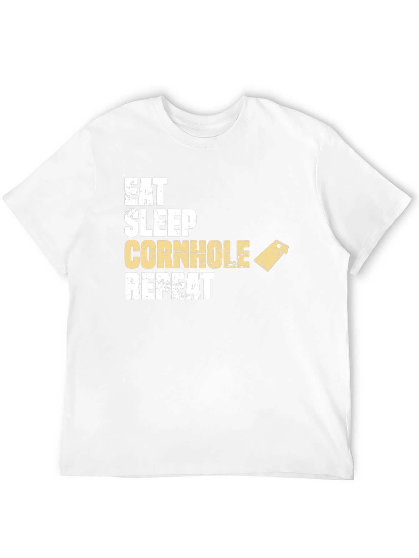 Eat Sleep Cornhole Repeat Black T-Shirt