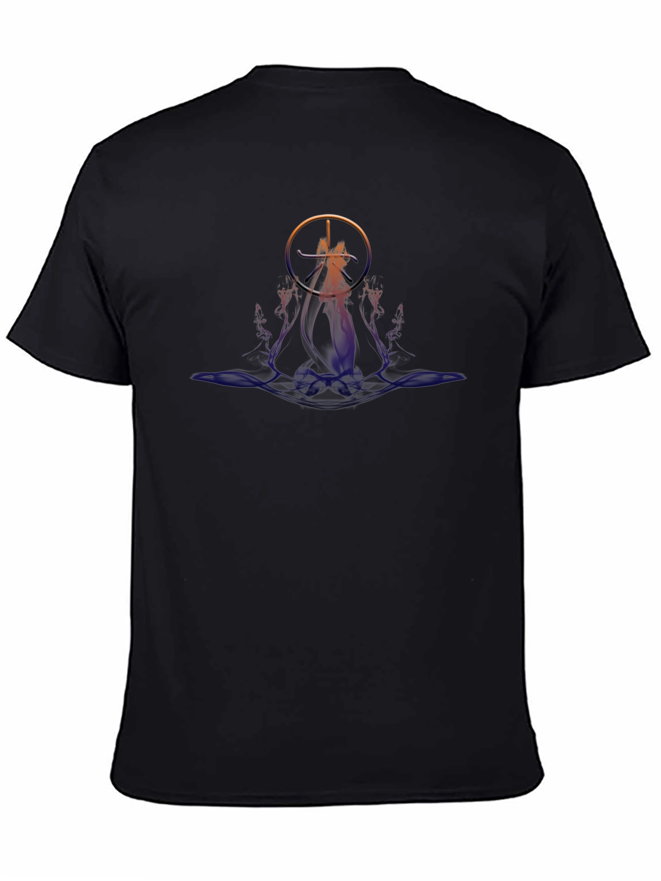 Abstract Graphic Tee - Black Cotton Blend Shirt