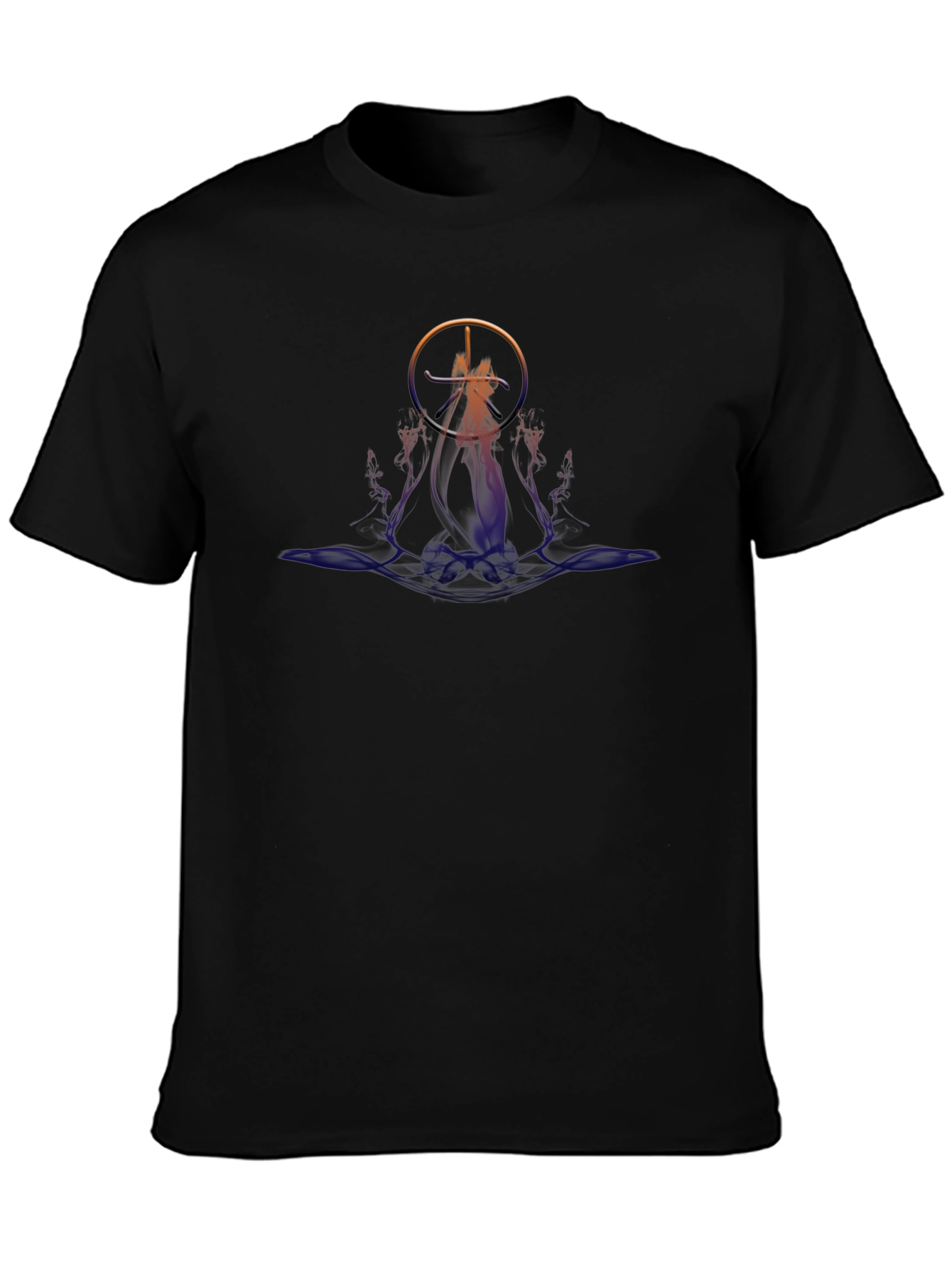 Abstract Graphic Tee - Black Cotton Blend Shirt
