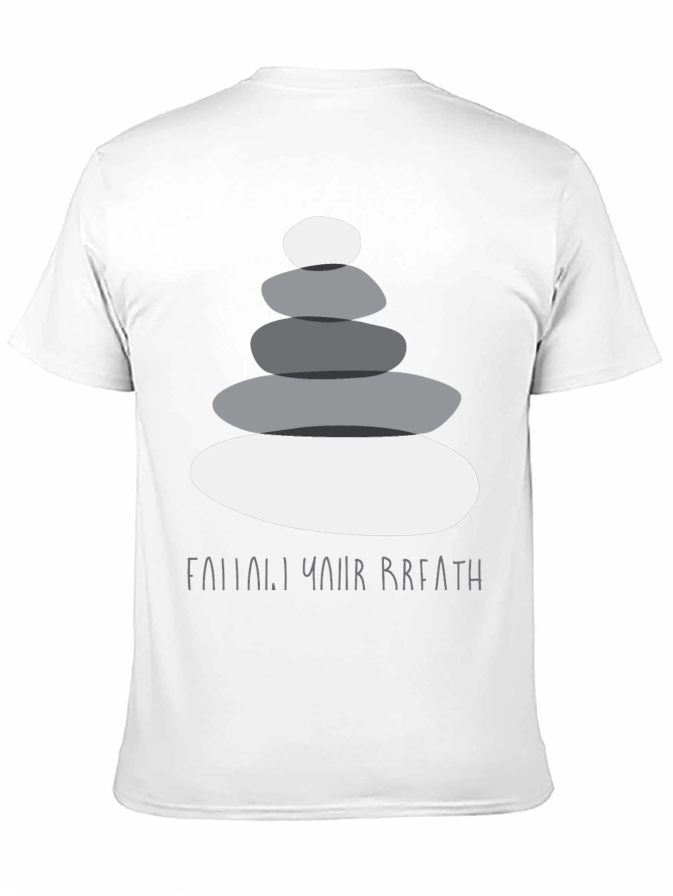 Zen Stone Stack T-Shirt - Follow Your Breath