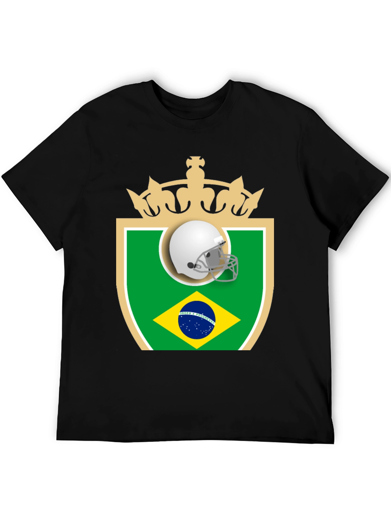 Brazil Football Helmet T-Shirt