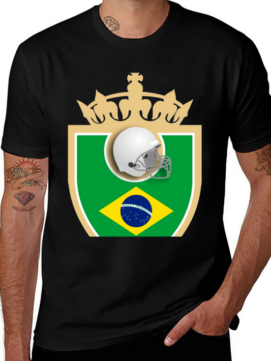 Brazil Football Helmet T-Shirt