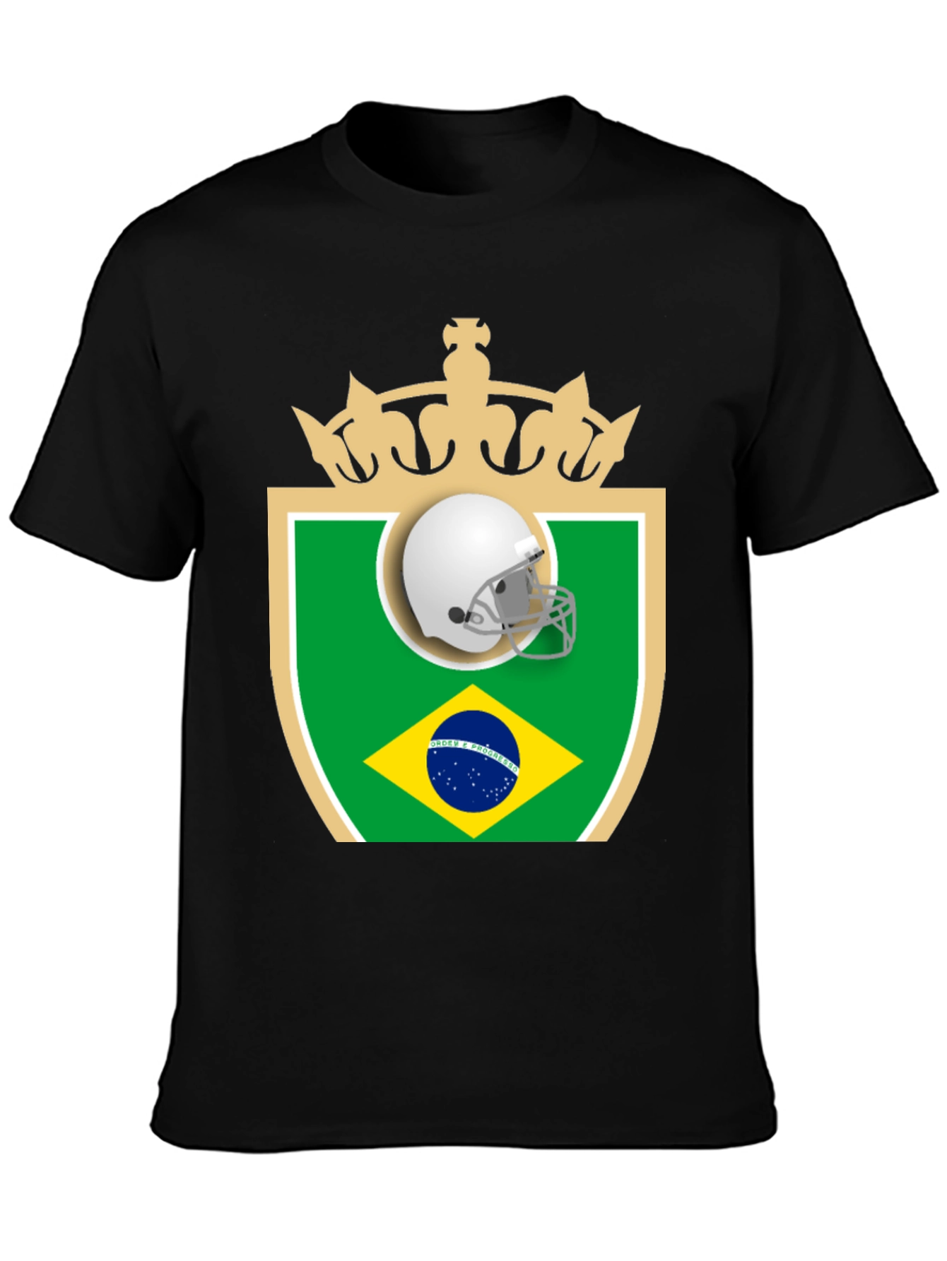 Brazil Football Helmet T-Shirt