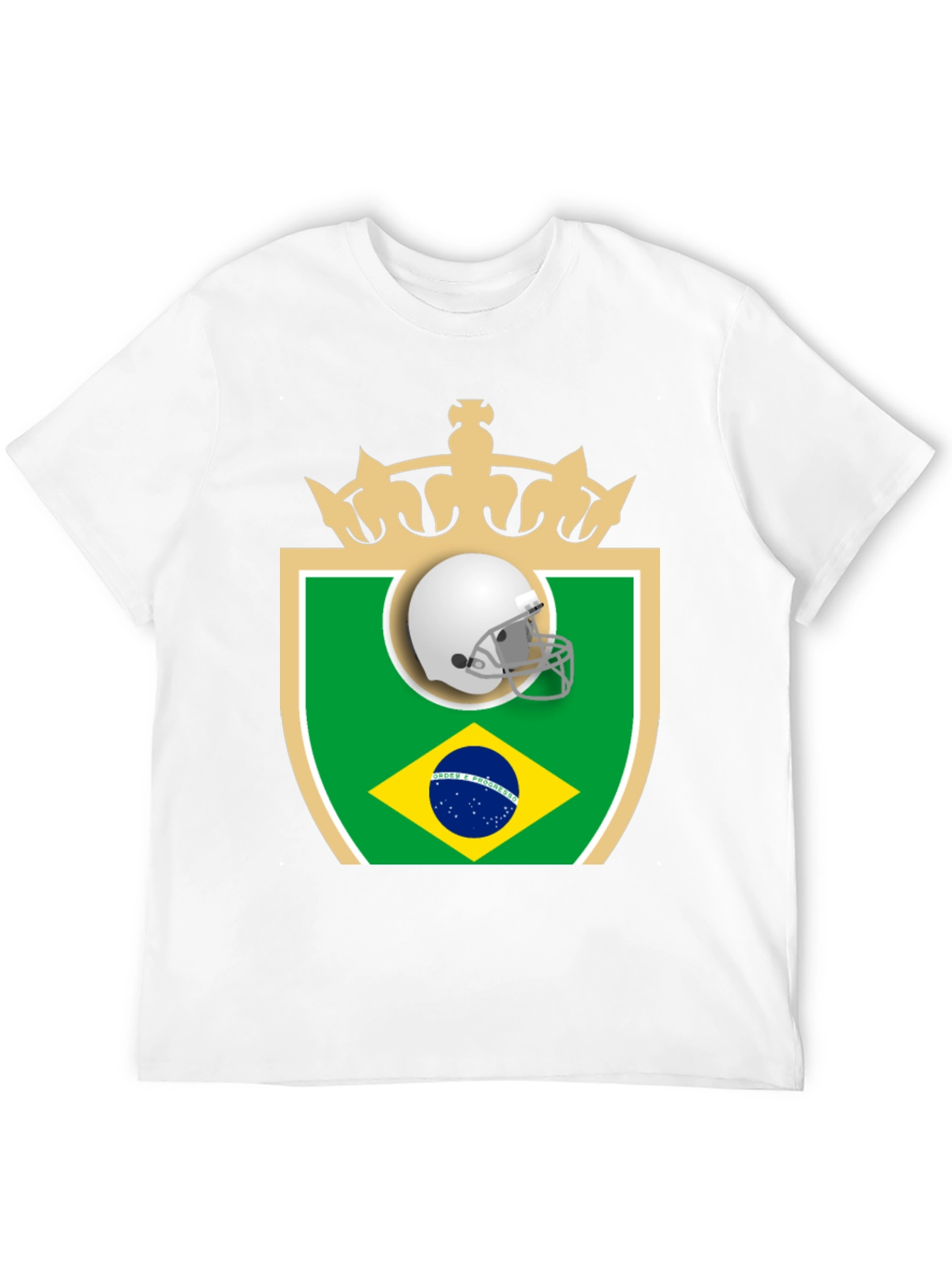 Brazil Football Helmet T-Shirt