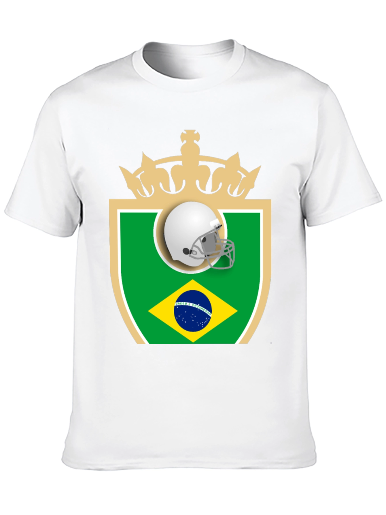 Brazil Football Helmet T-Shirt