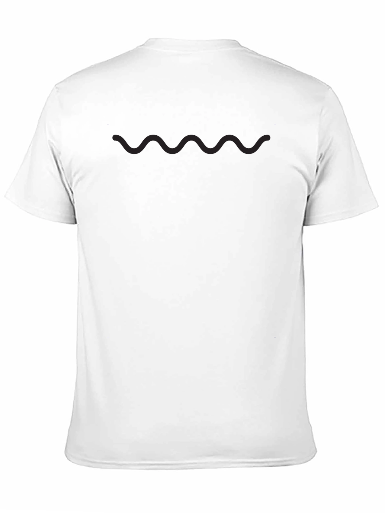 Minimalist Wave Design Black T-Shirt