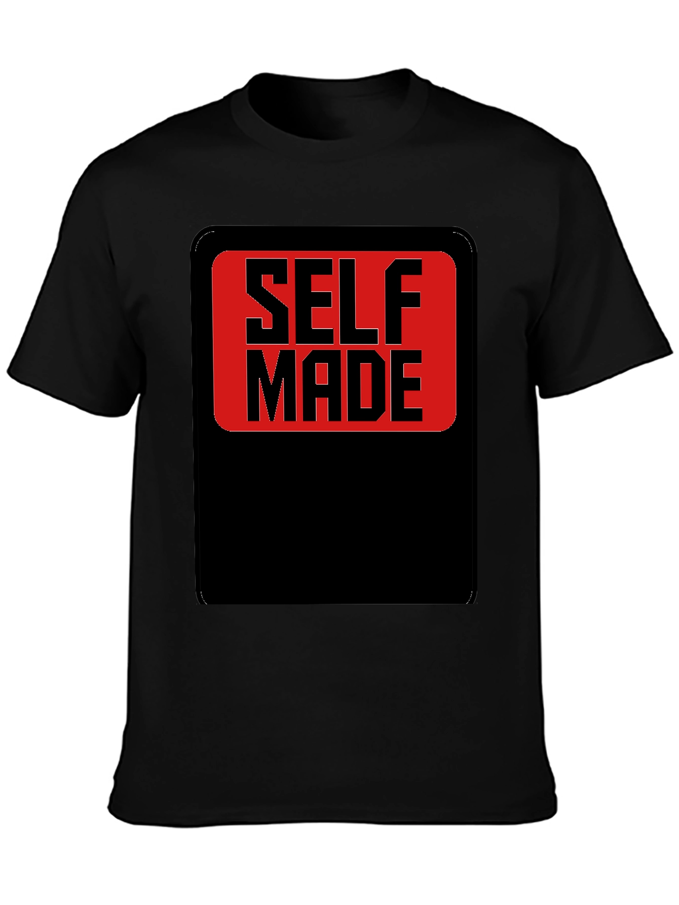 Self Made Graphic T-Shirt - Black Cotton Blend