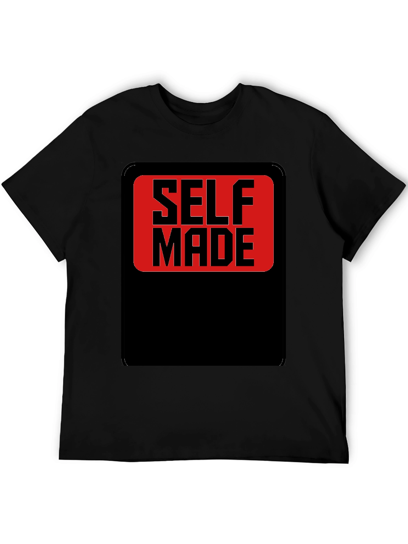 Self Made Graphic T-Shirt - Black Cotton Blend