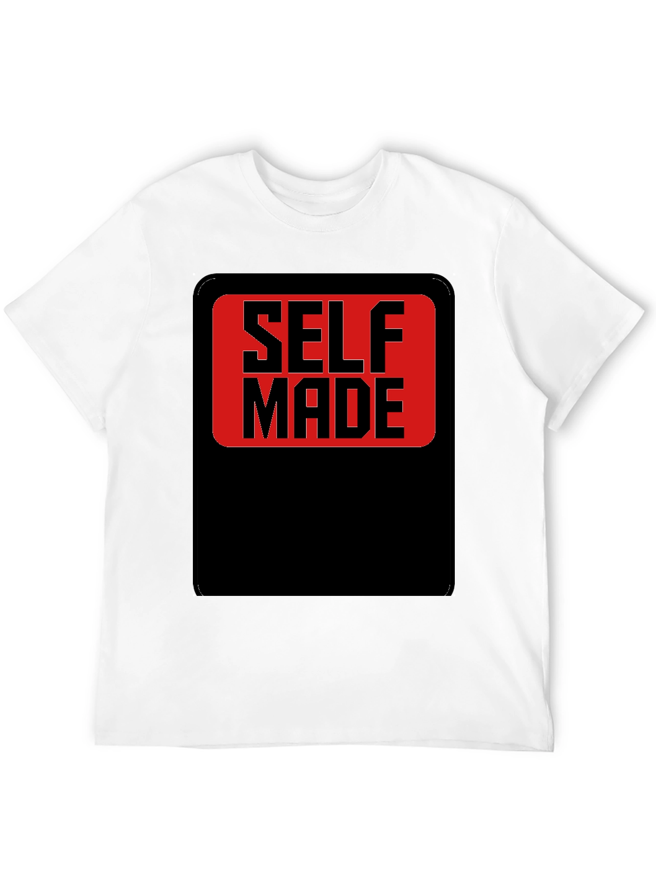 Self Made Graphic T-Shirt - Black Cotton Blend
