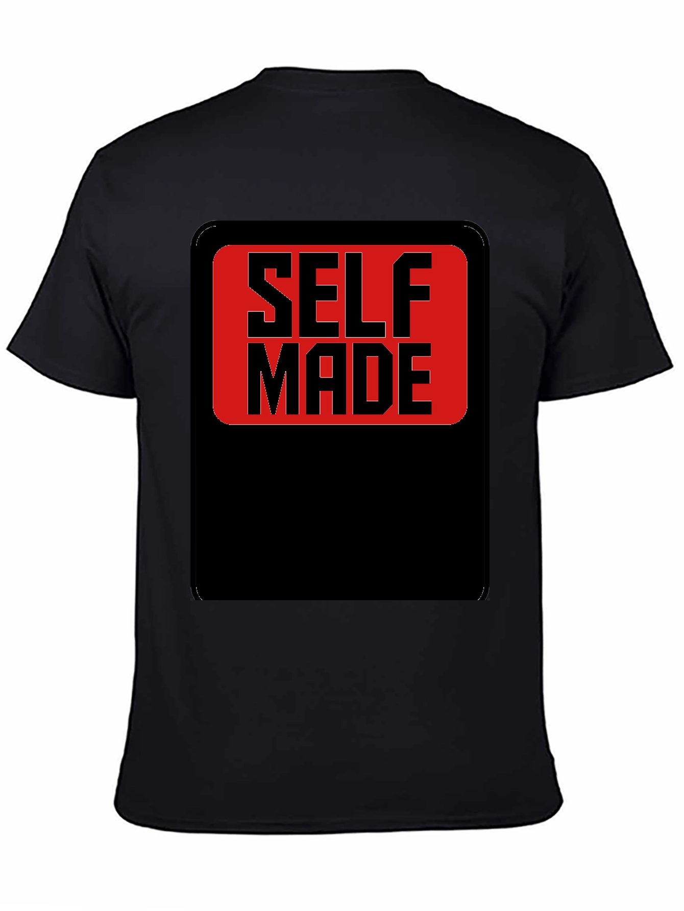Self Made Graphic T-Shirt - Black Cotton Blend