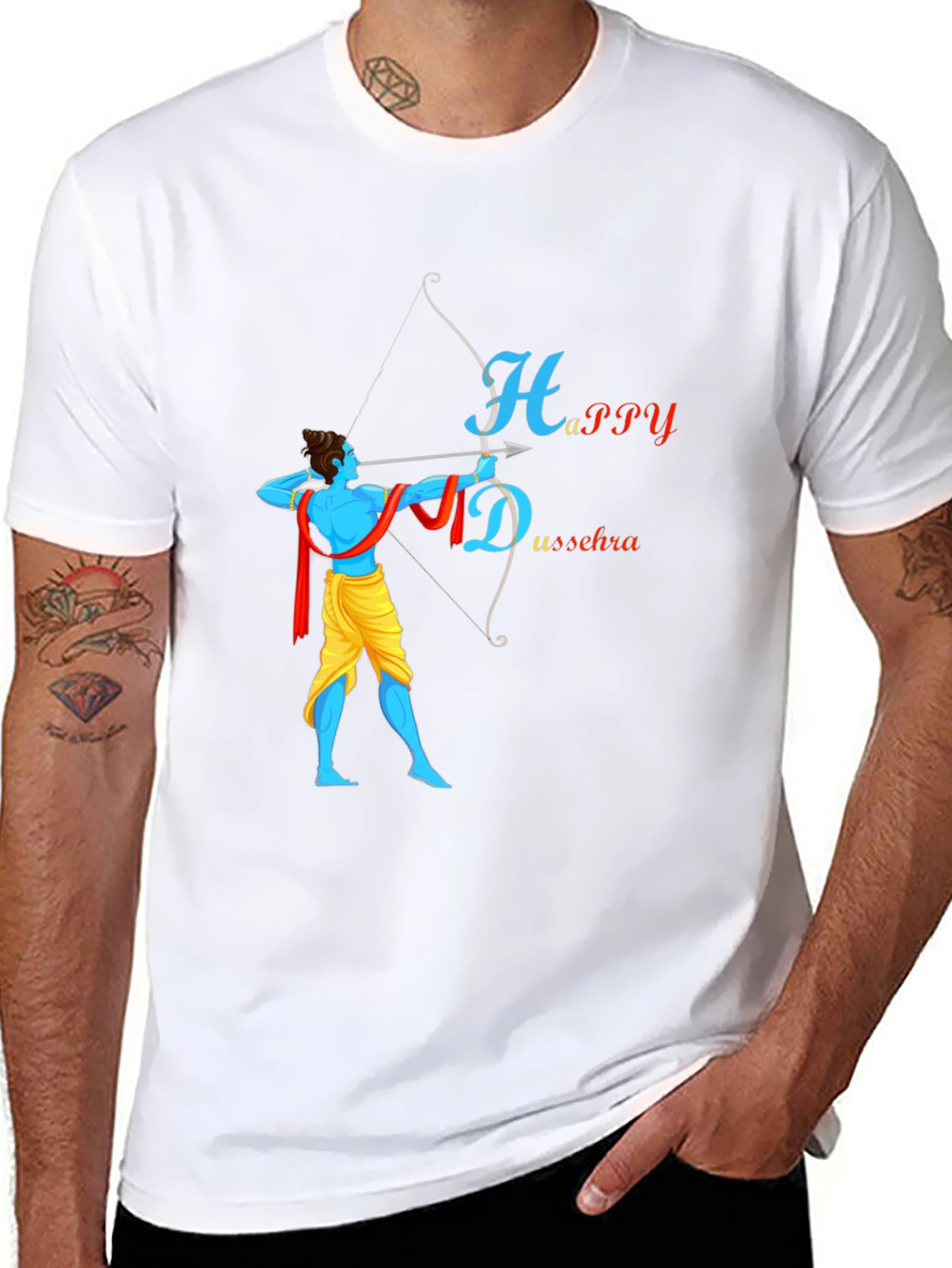 Happy Dussehra Black T-Shirt