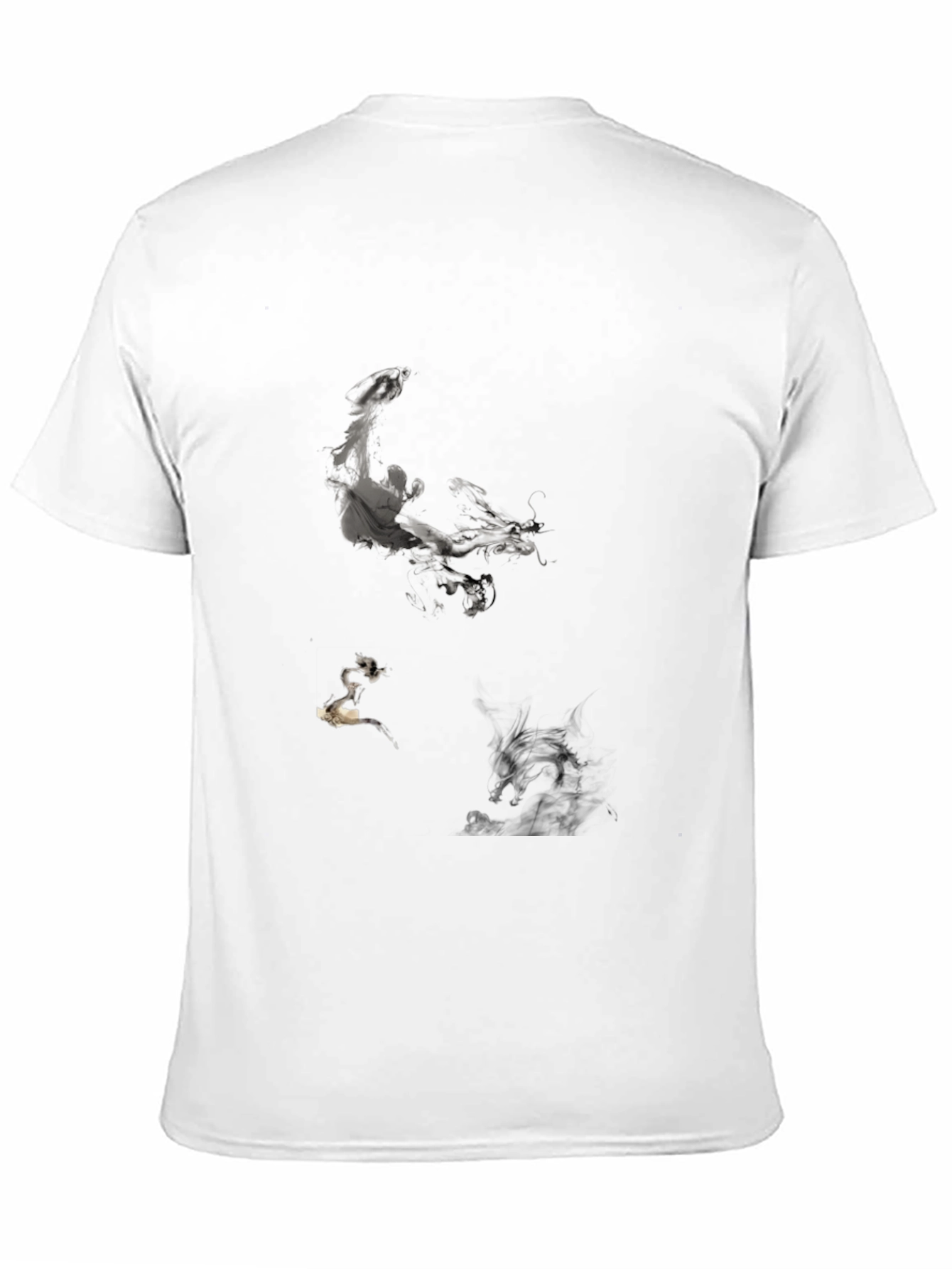 Mens Black Graphic Print Tee