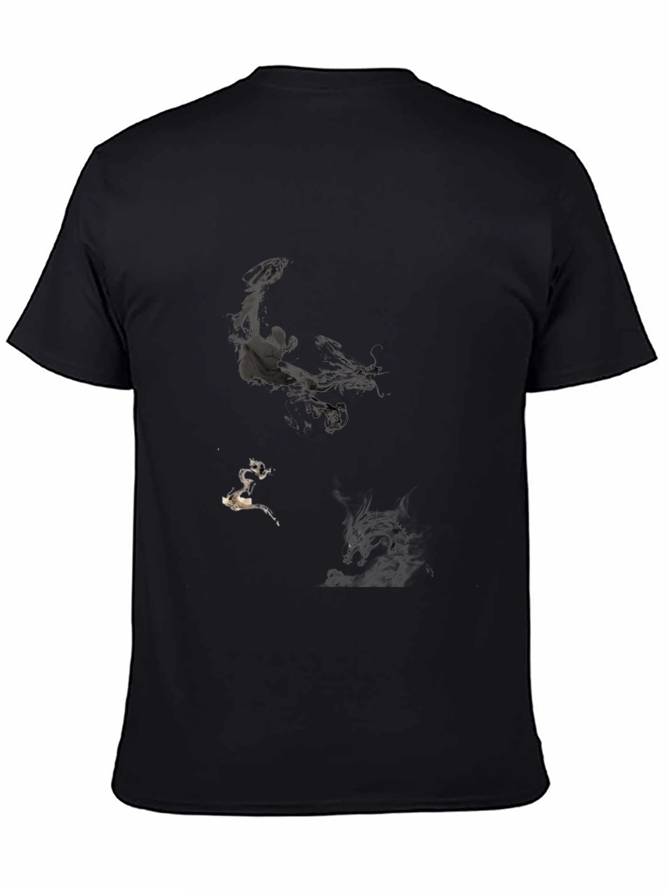 Mens Black Graphic Print Tee