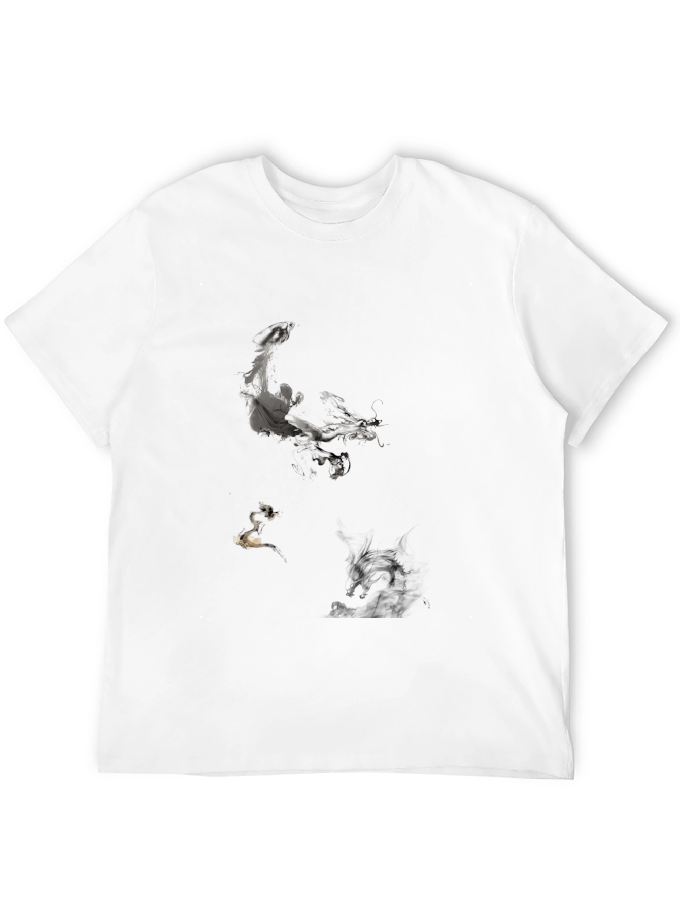 Mens Black Graphic Print Tee