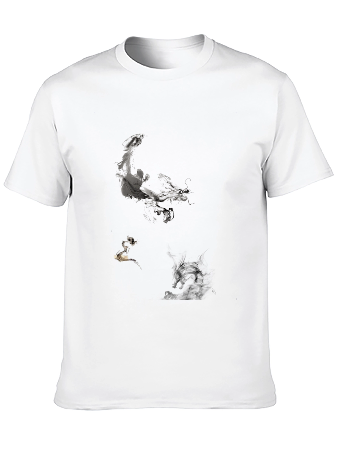 Mens Black Graphic Print Tee