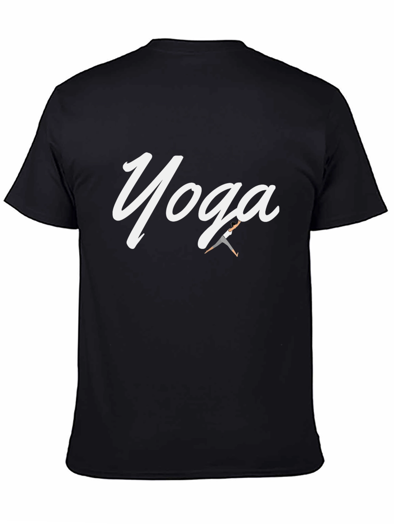 Yoga Graphic Tee - Black Cotton Blend