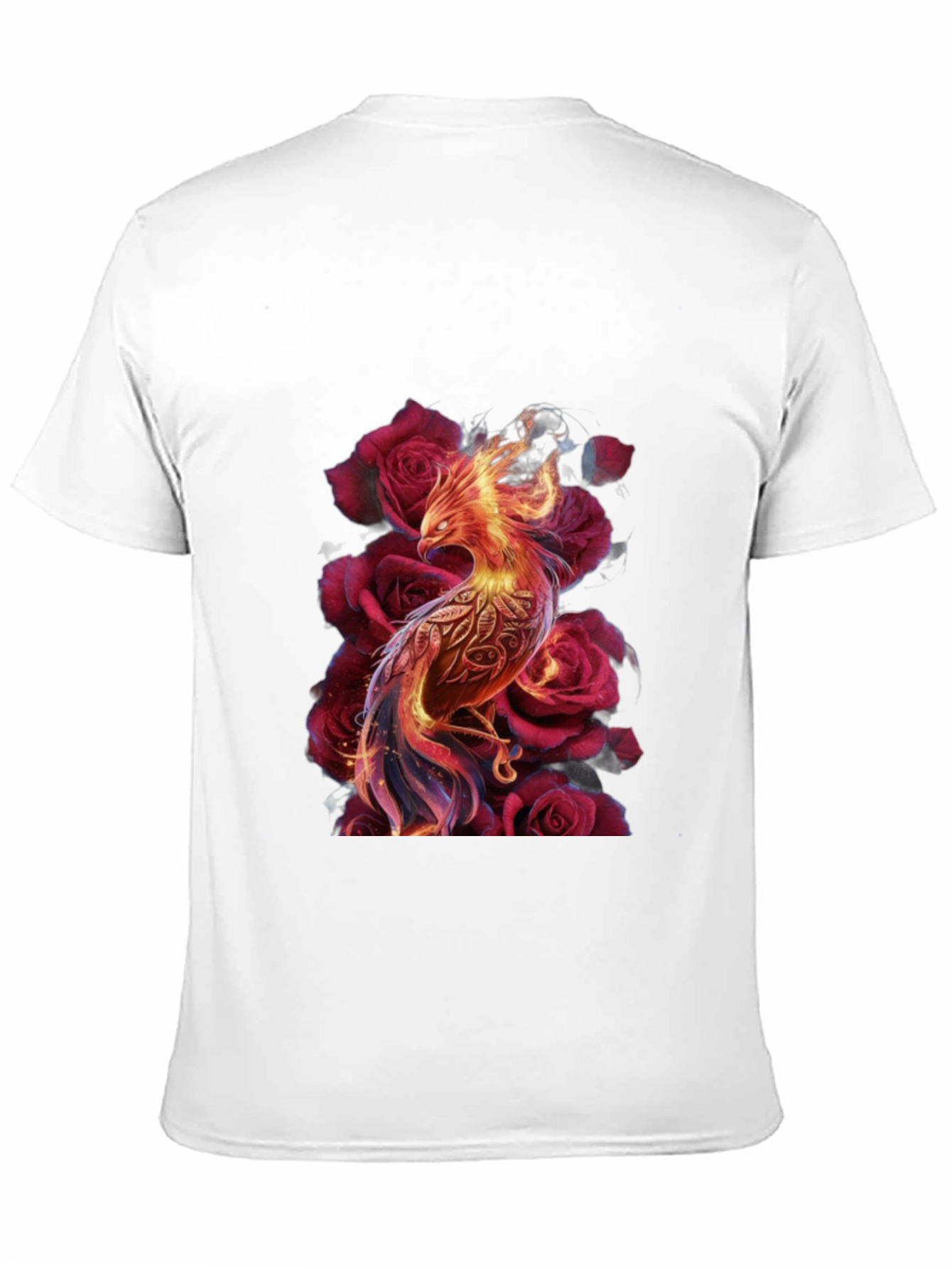 Phoenix & Roses Graphic Tee - Stylish Mens T-Shirt