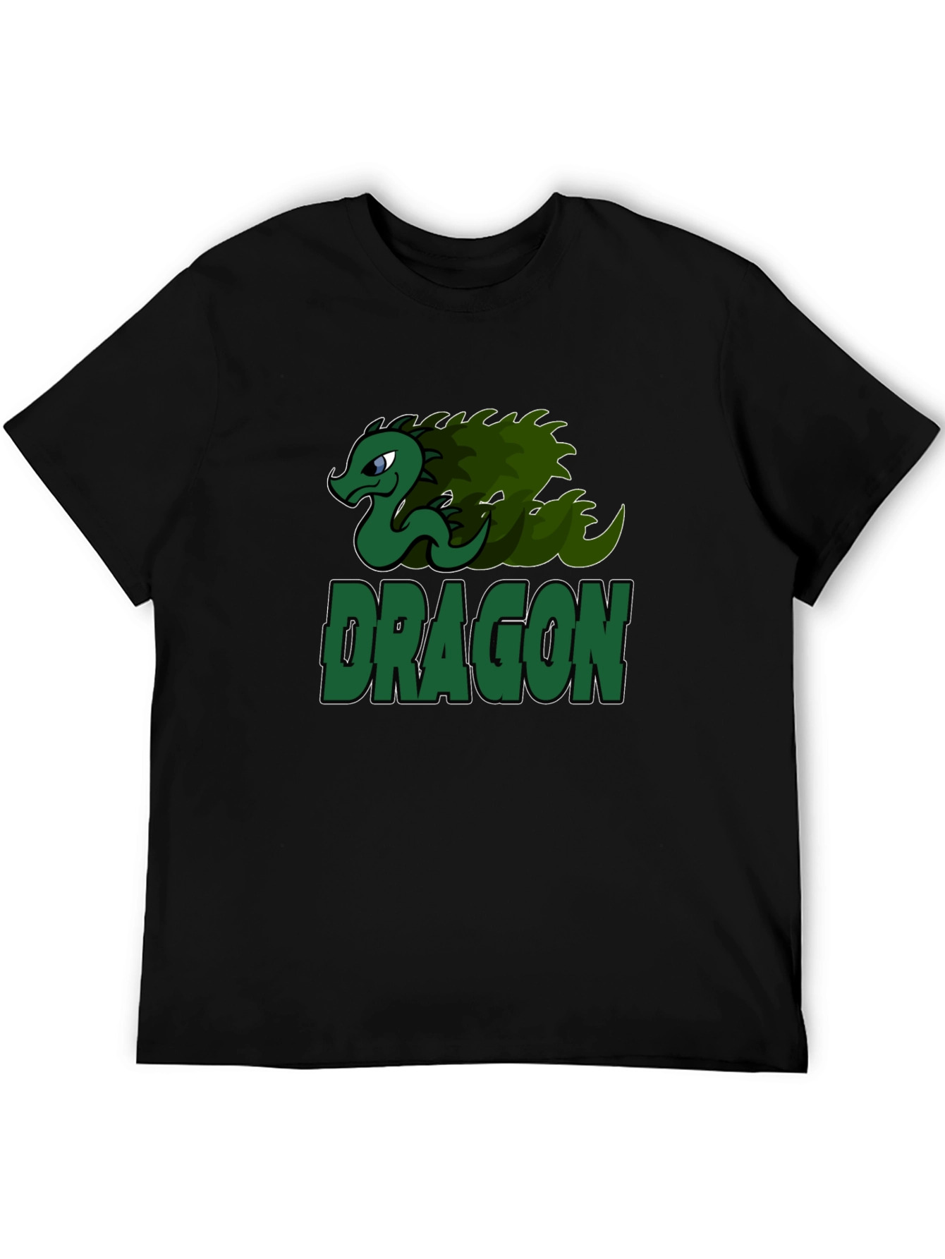 Dragon Graphic Print T-Shirt - Black