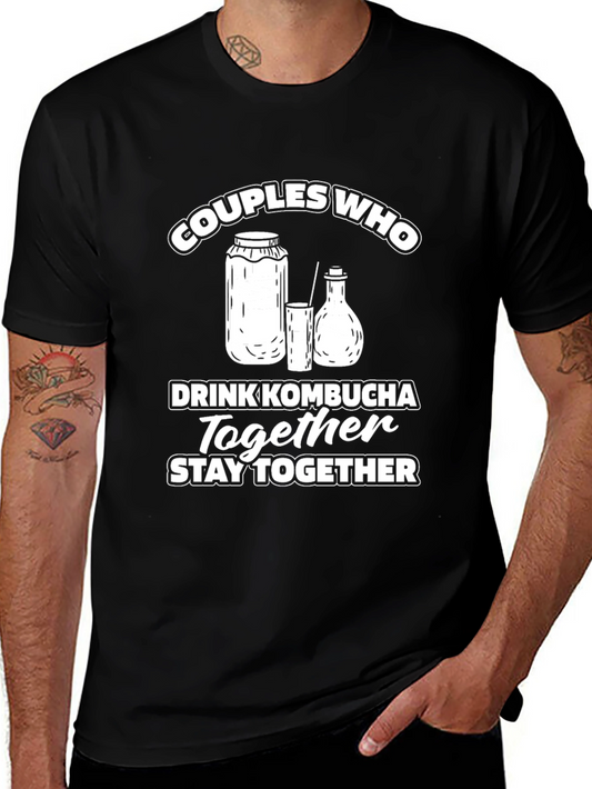 Couples Who Drink Kombucha T-Shirt - Black