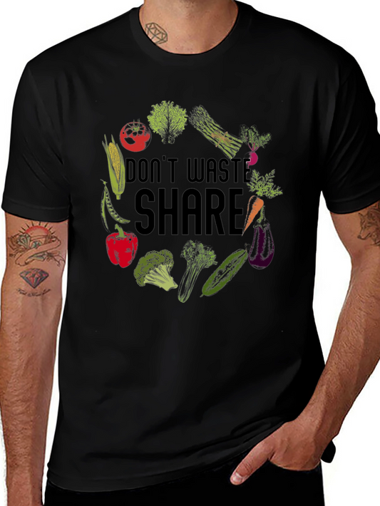 Vegan Graphic Tee: Dont Waste Share!
