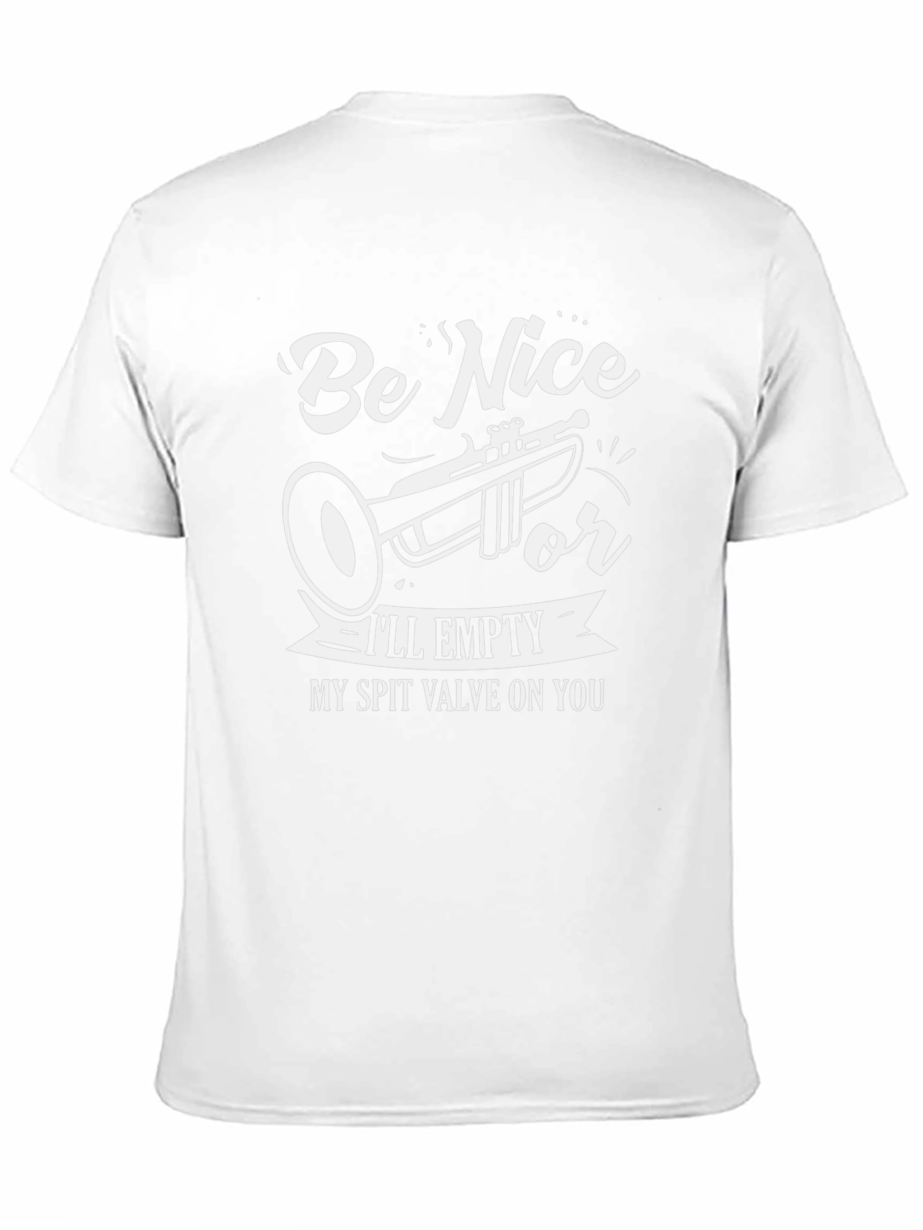 Be Nice Trumpet Graphic T-Shirt - Funny Band Tee