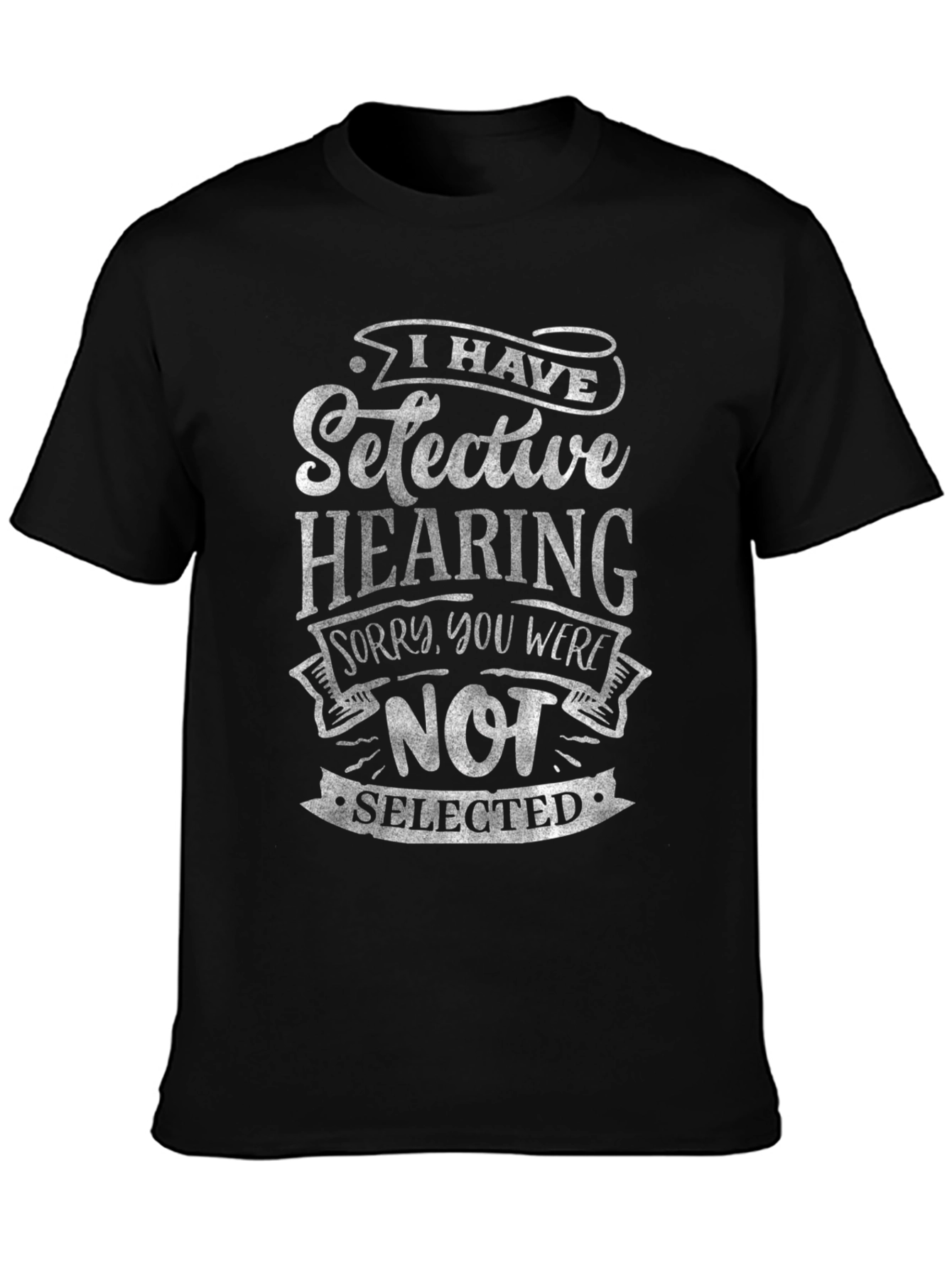 Selective Hearing Graphic Tee - Black