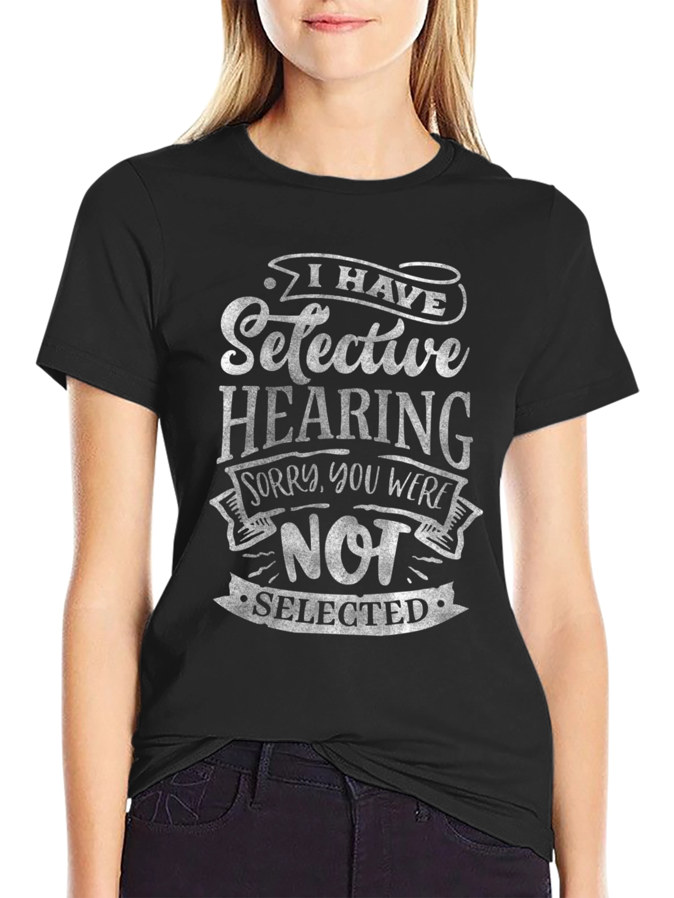 Selective Hearing Graphic Tee - Black