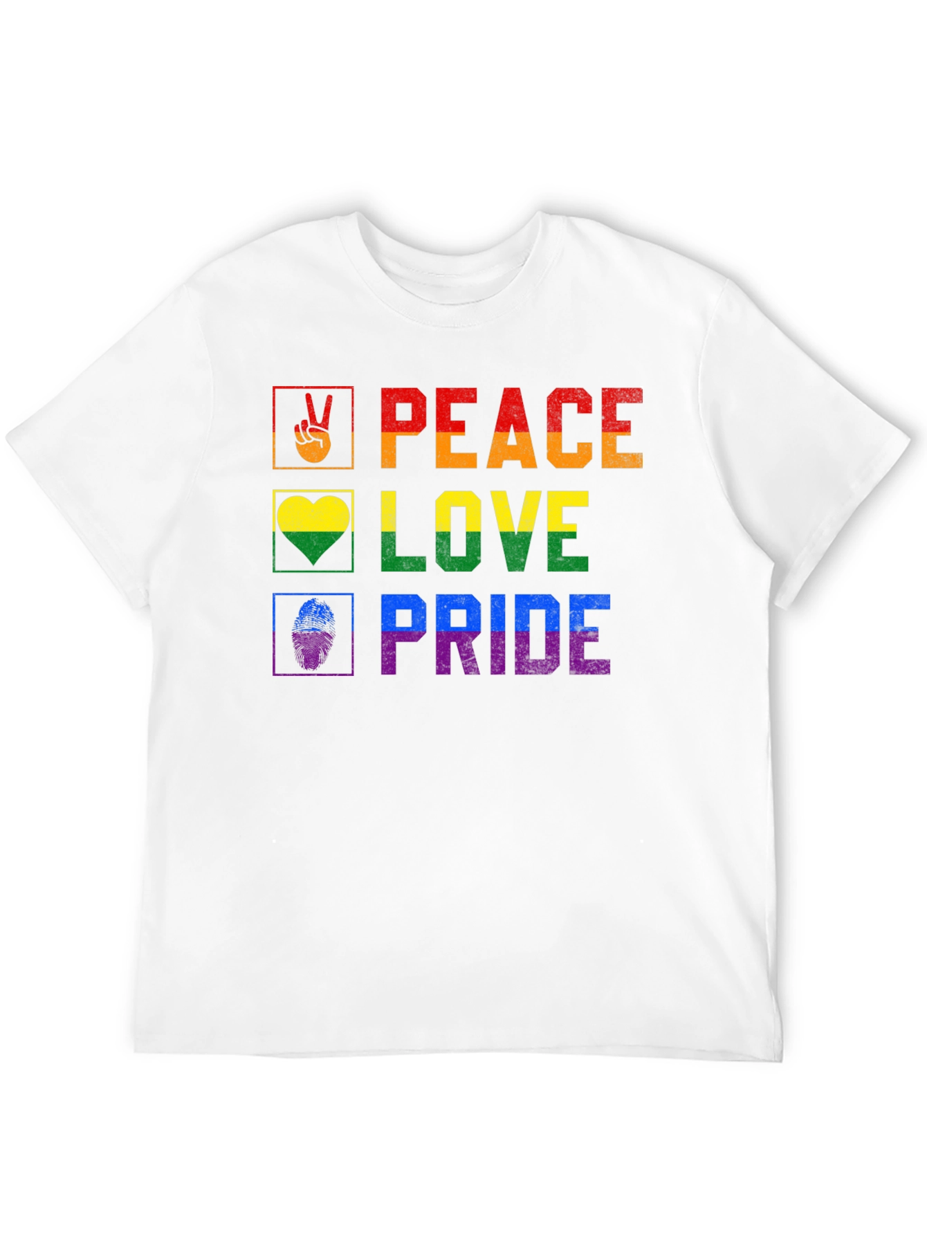 LGBTQ+ Pride Peace Love Graphic Tee